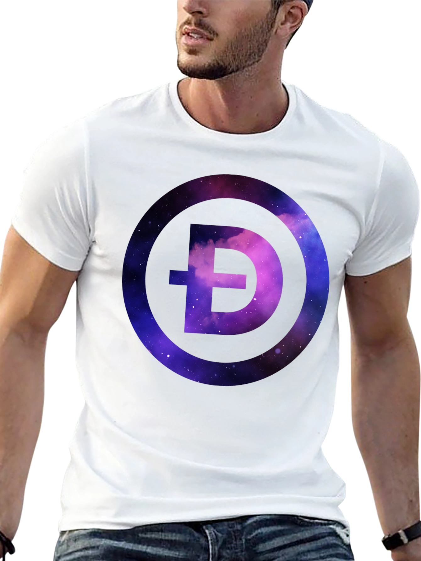 Galaxy Doge Crypto T-Shirt - Cotton Crew Neck Tee
