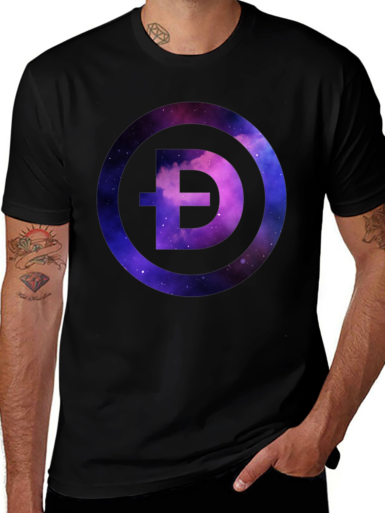 Galaxy Doge Crypto T-Shirt - Cotton Crew Neck Tee