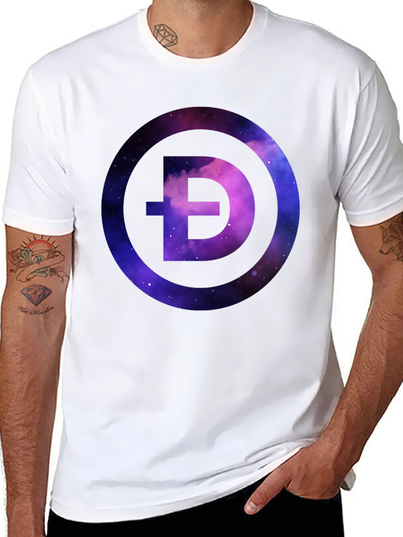 Galaxy Doge Crypto T-Shirt - Cotton Crew Neck Tee