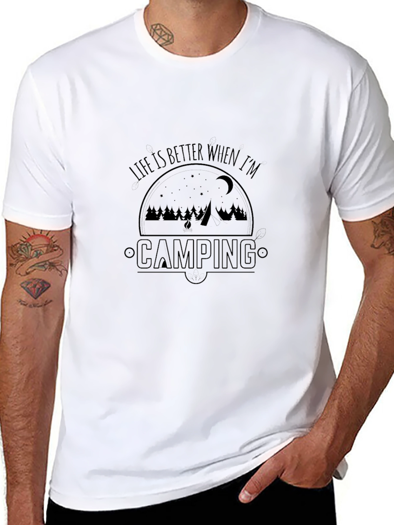 Camping Life Graphic Tee - Black
