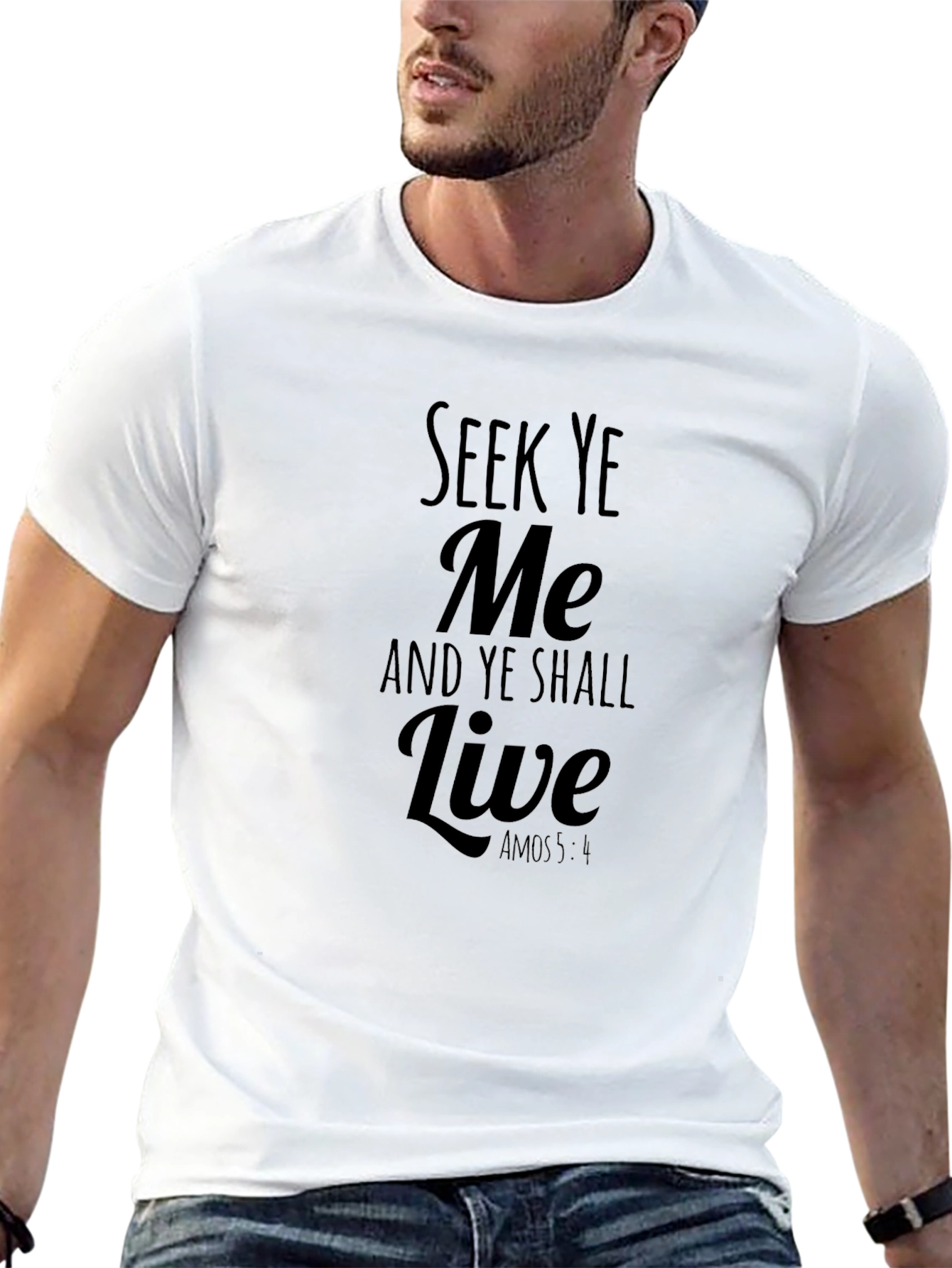 Seek Ye Me Black T-Shirt