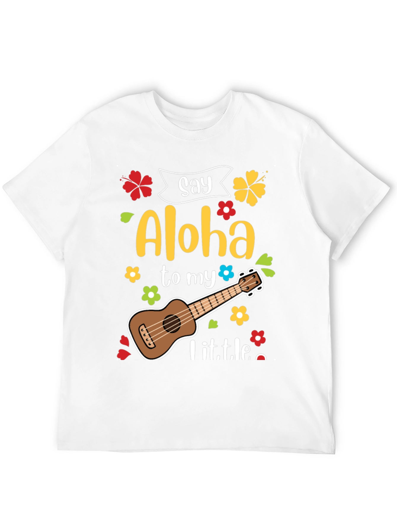 Say Aloha Ukulele Graphic T-Shirt