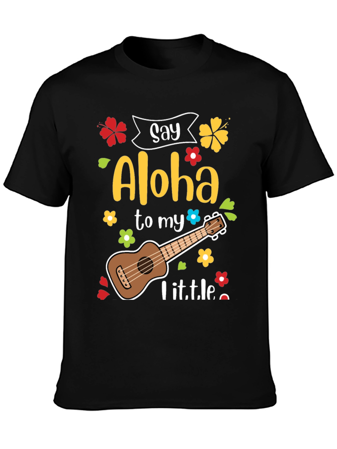 Say Aloha Ukulele Graphic T-Shirt