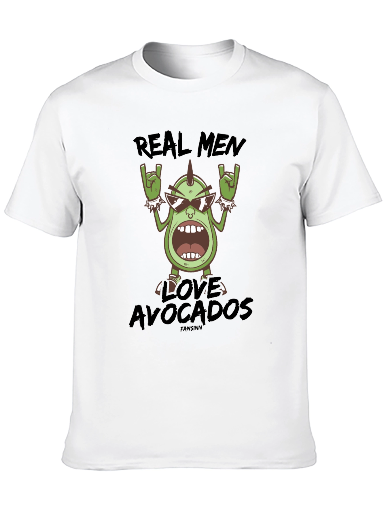 Real Men Love Avocados Black Graphic Tee