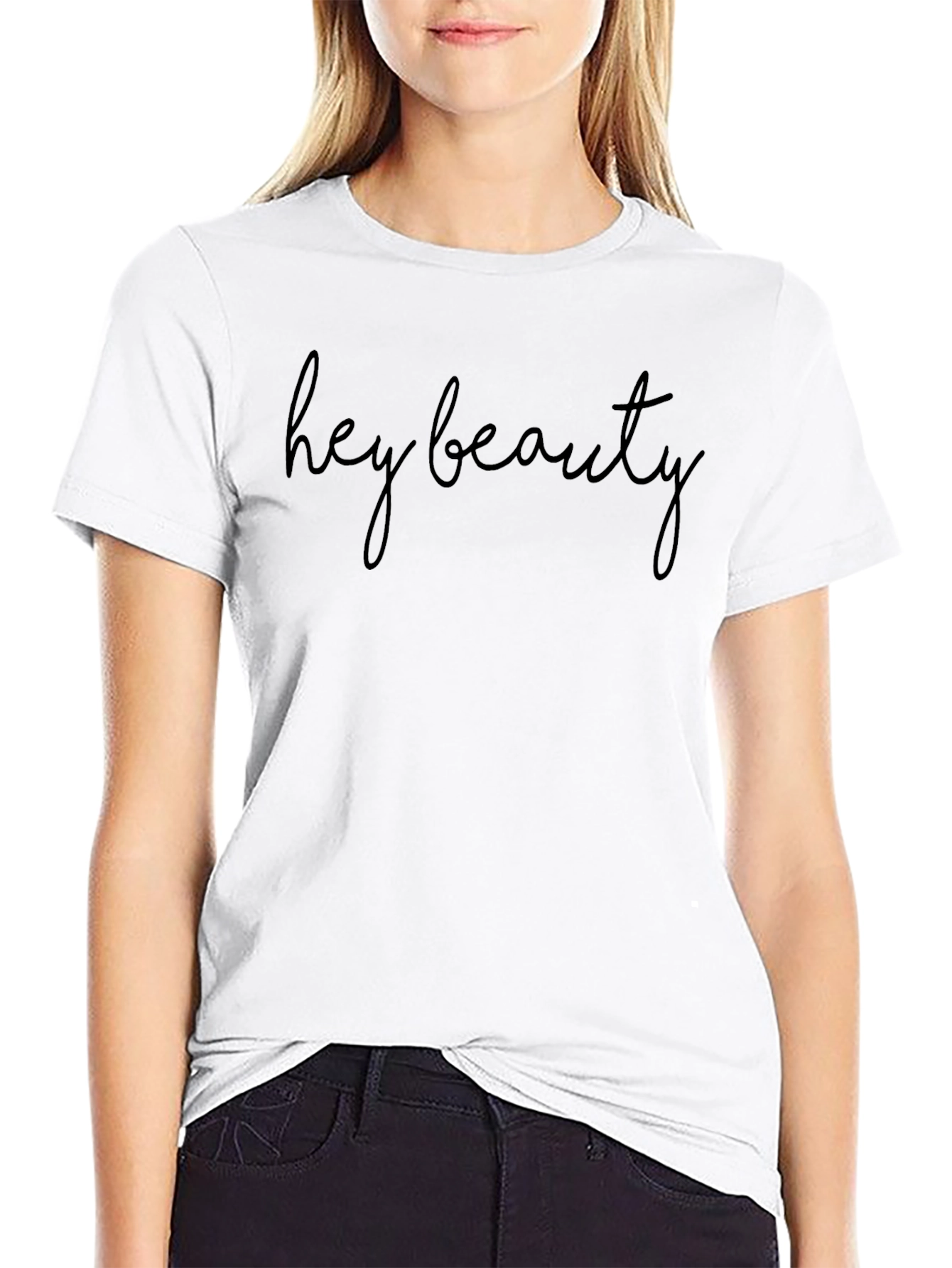 Hey Beauty Graphic Tee - Black