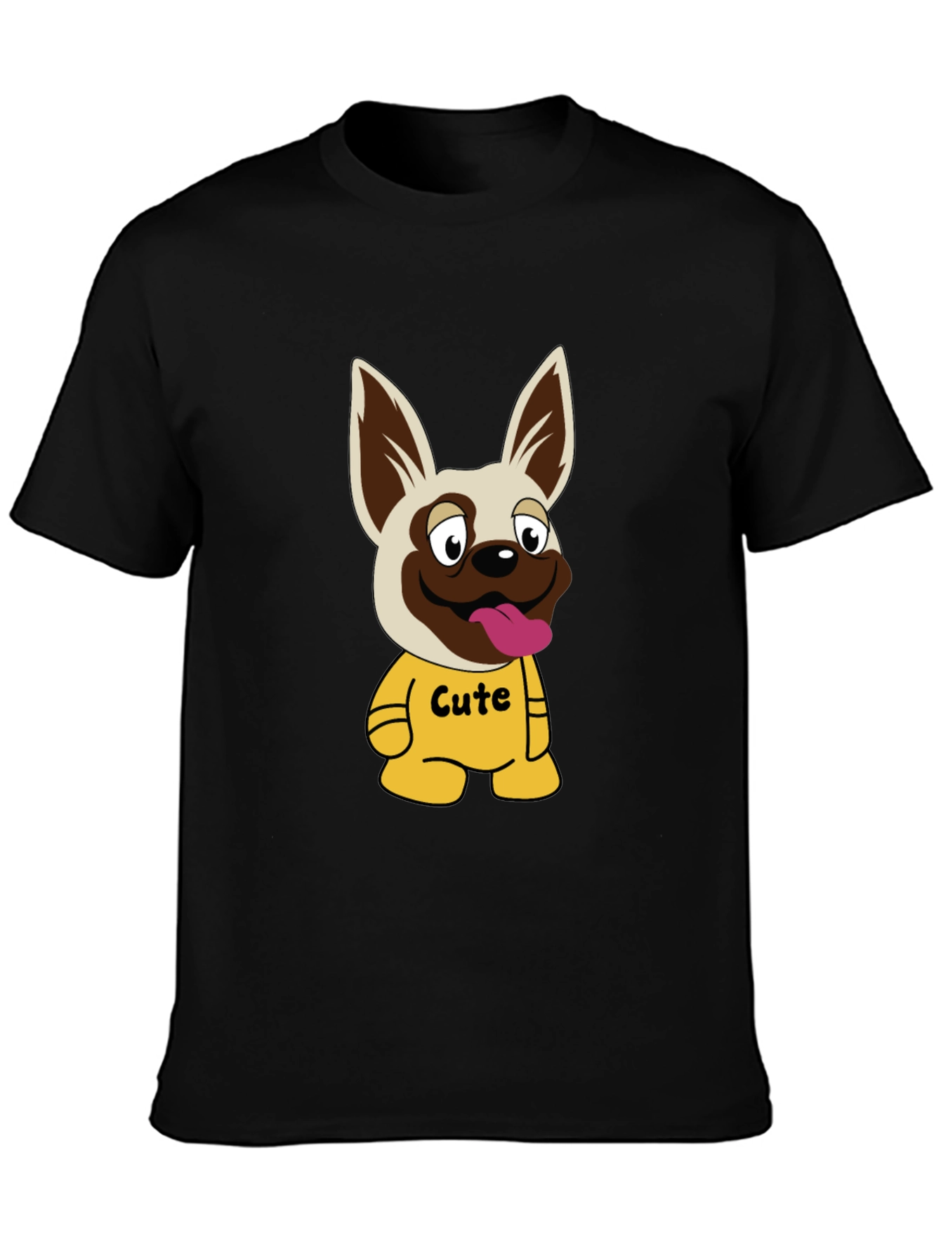 Cute Cartoon Dog Graphic T-Shirt