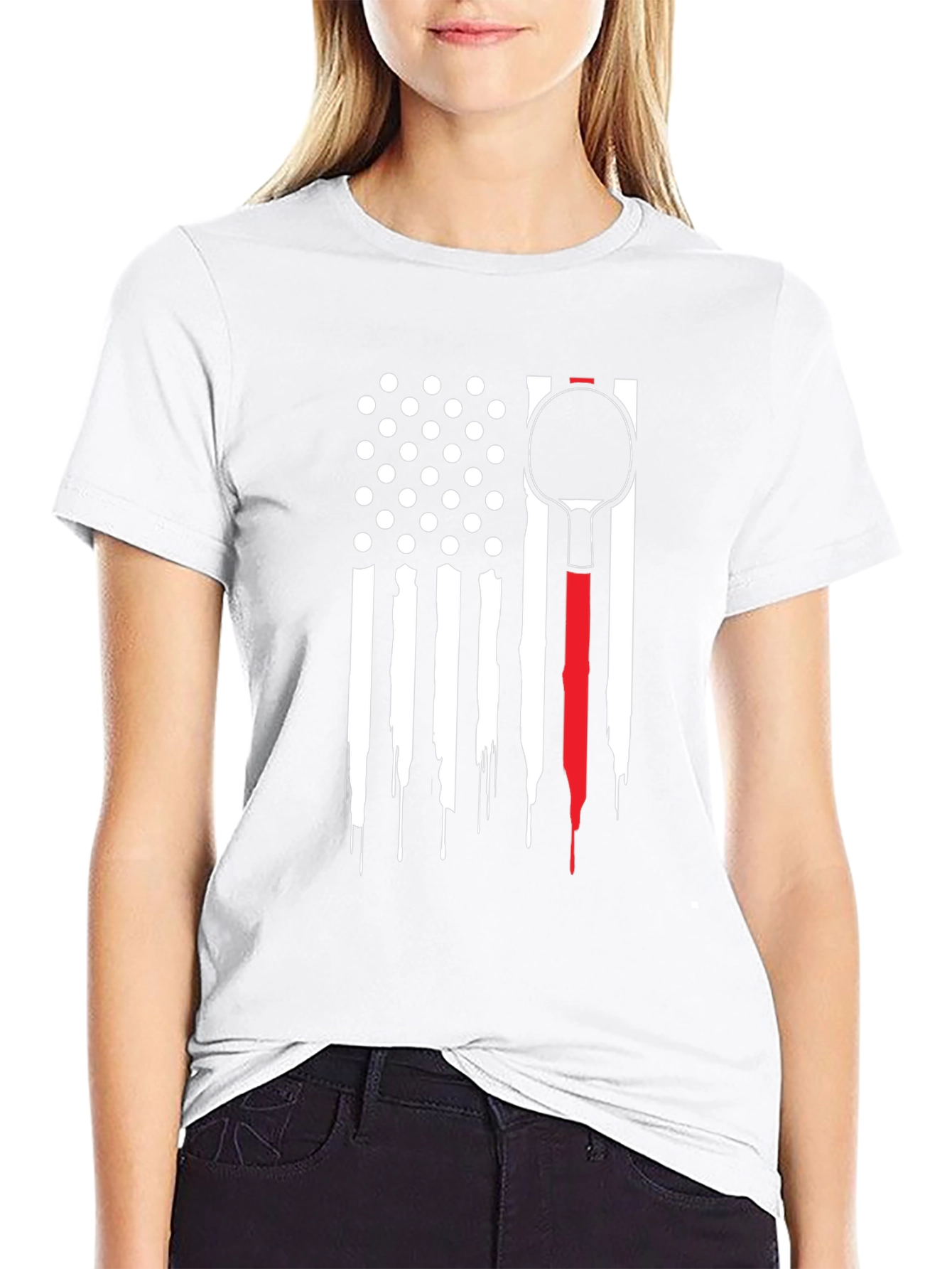 Patriotic Table Tennis Paddle T-Shirt