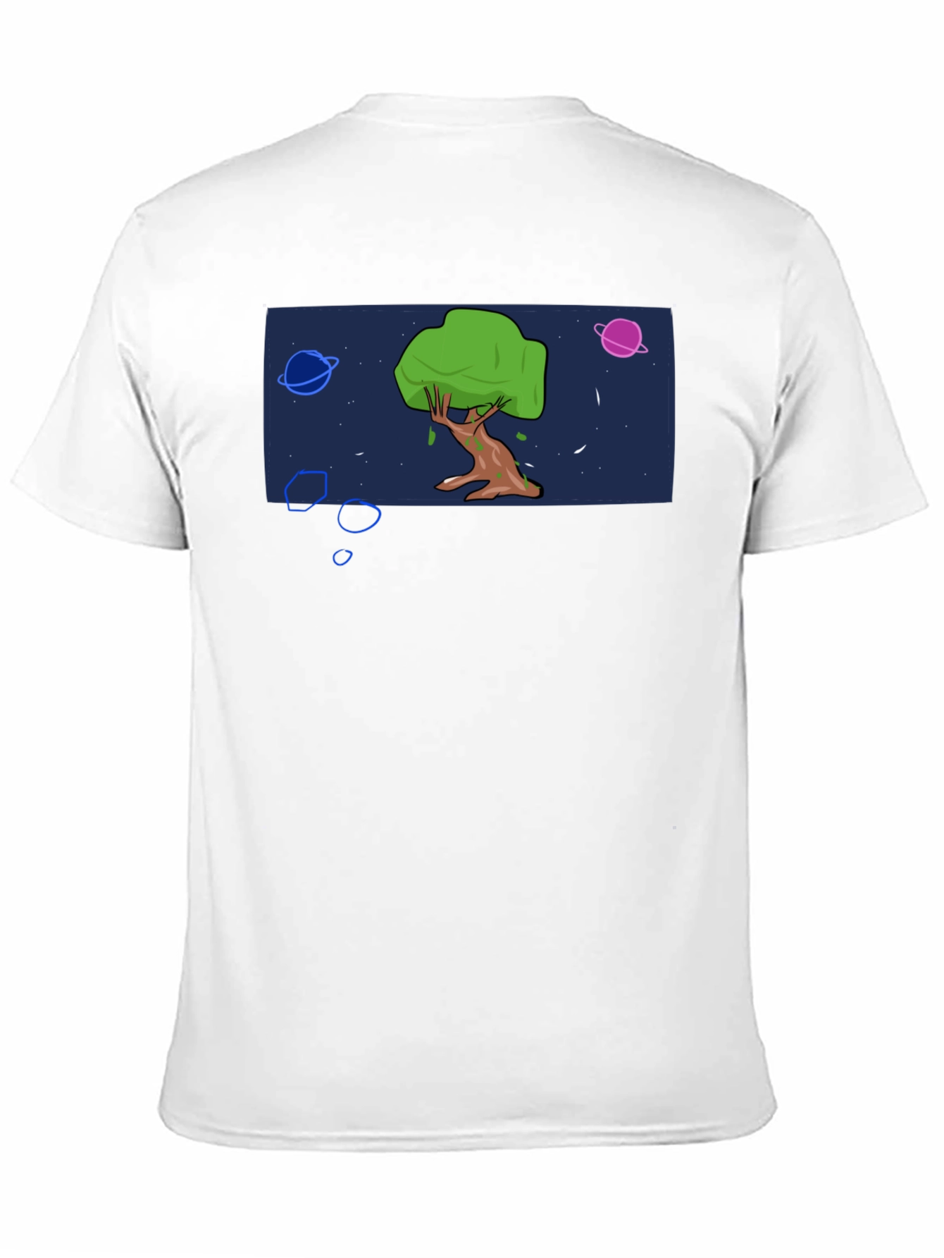Cosmic Tree Graphic Tee - Black Cotton Blend