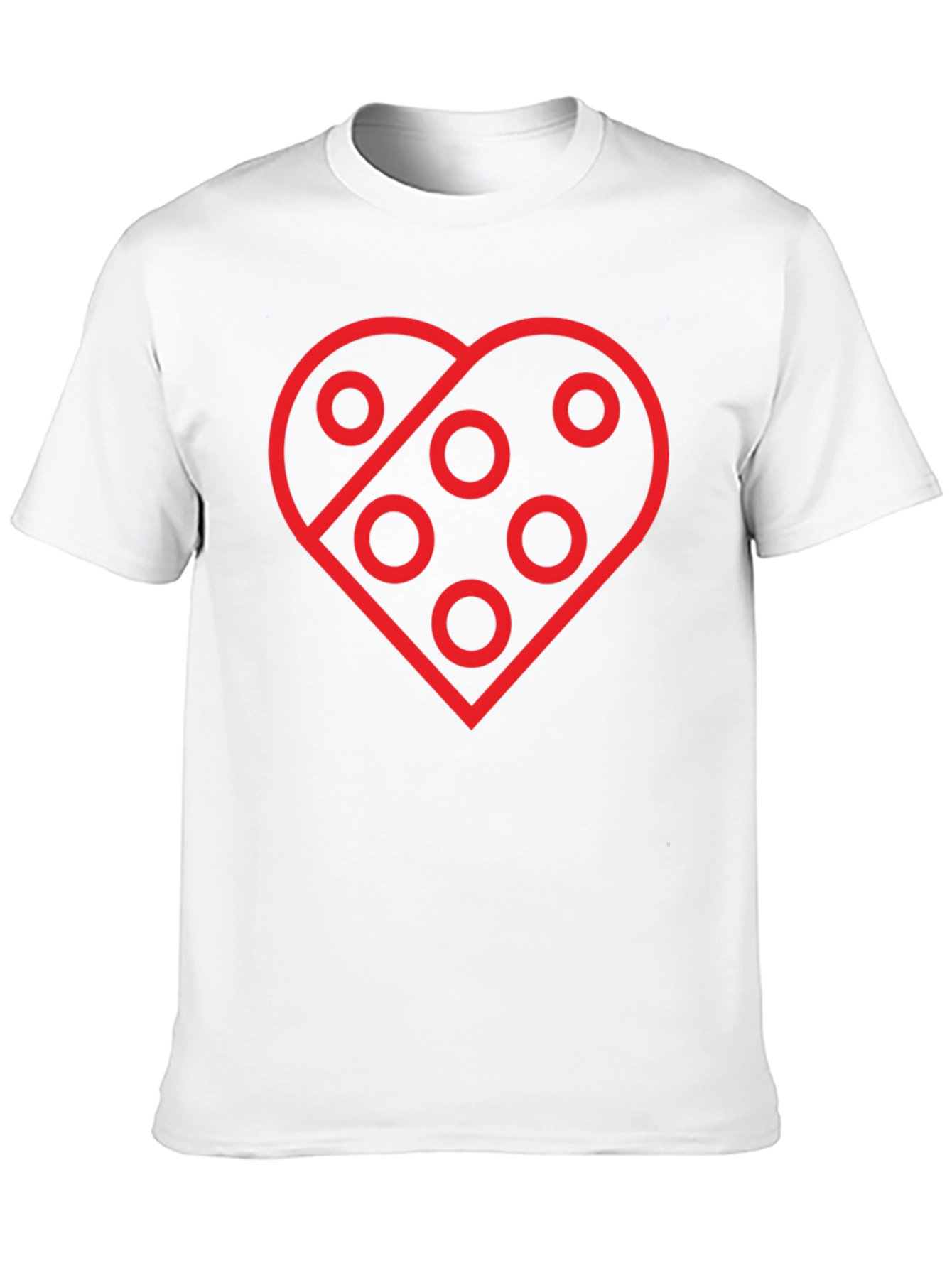 Heart with Circles Graphic T-Shirt - Black