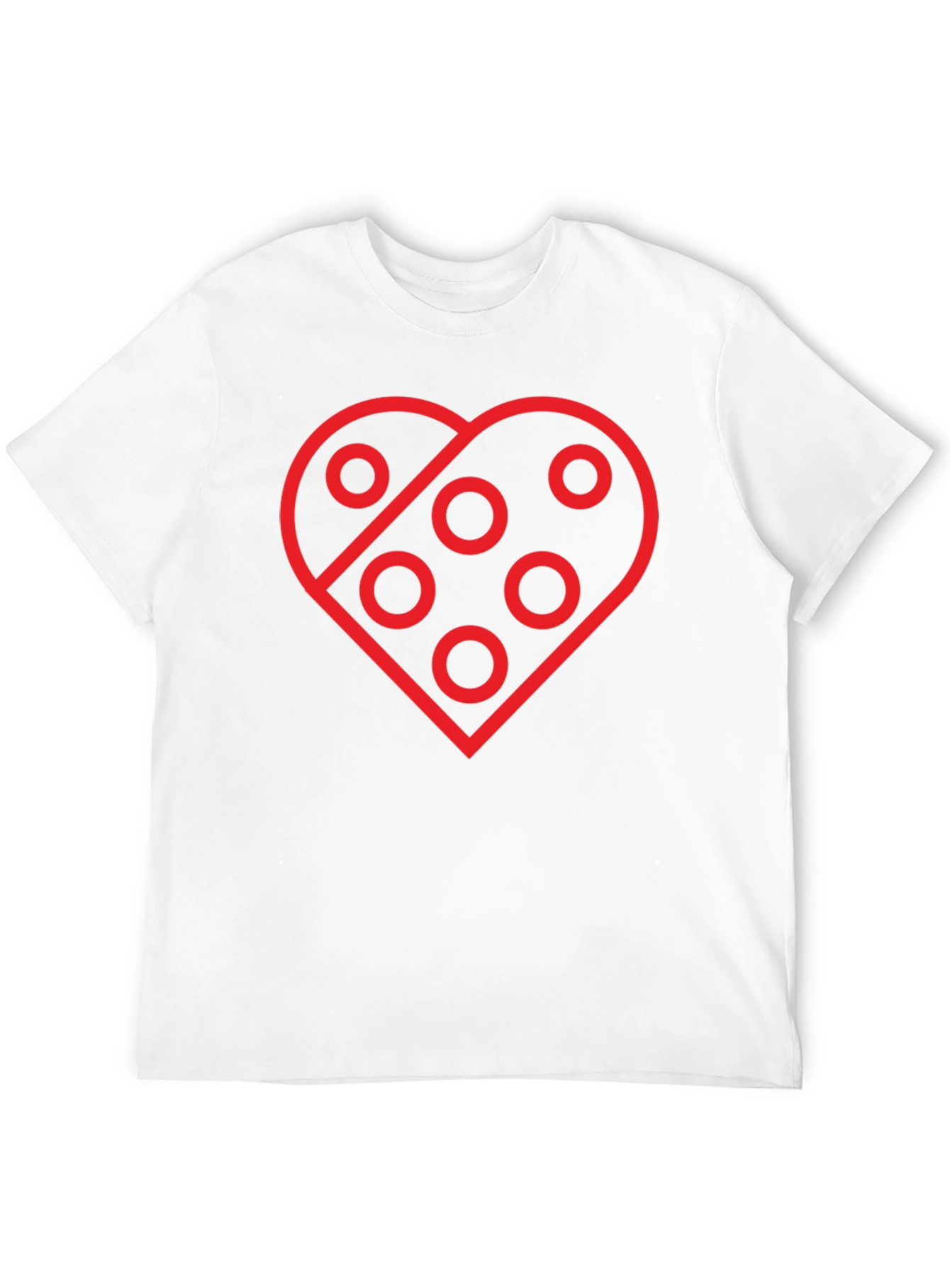 Heart with Circles Graphic T-Shirt - Black