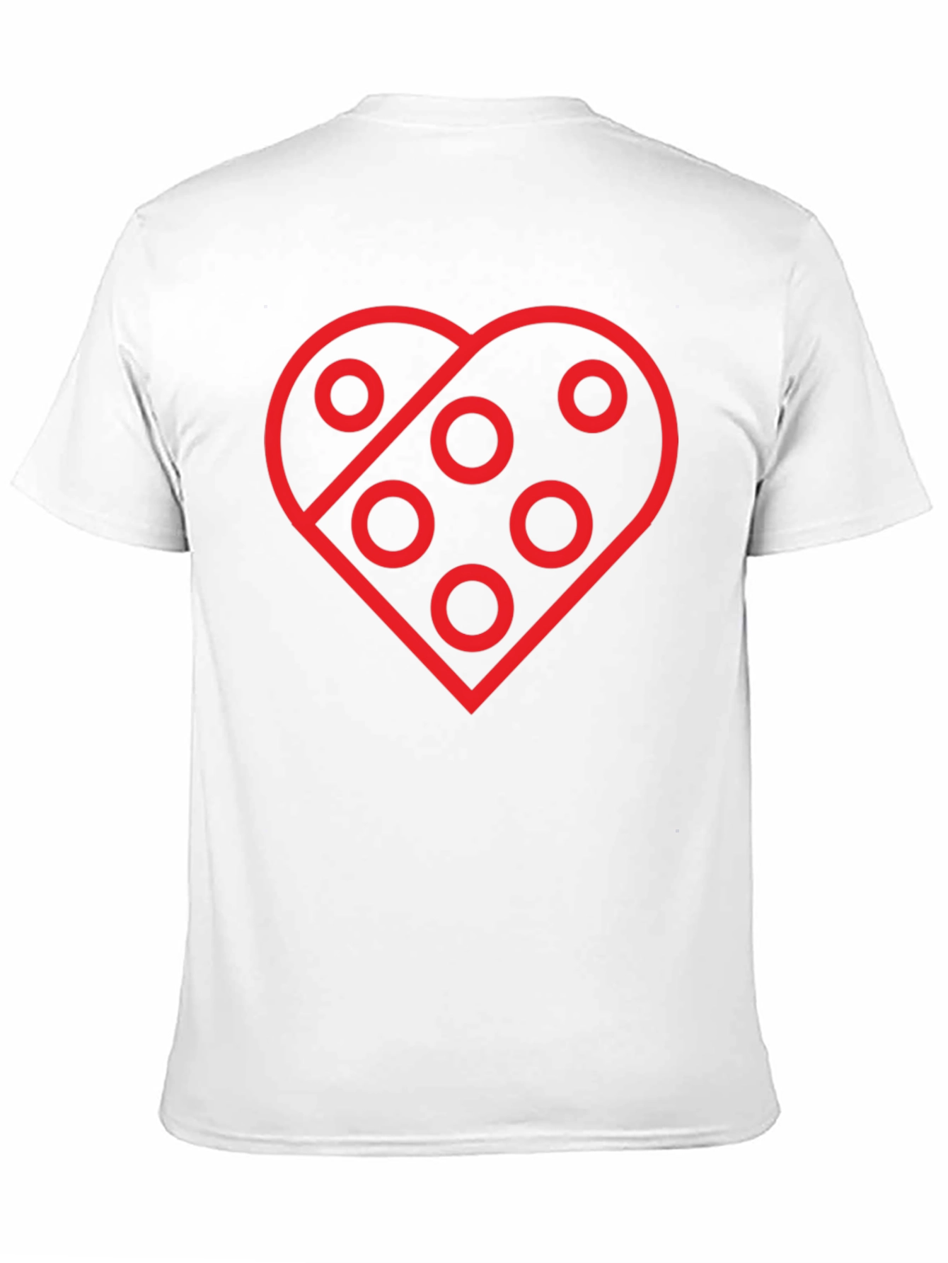 Heart with Circles Graphic T-Shirt - Black