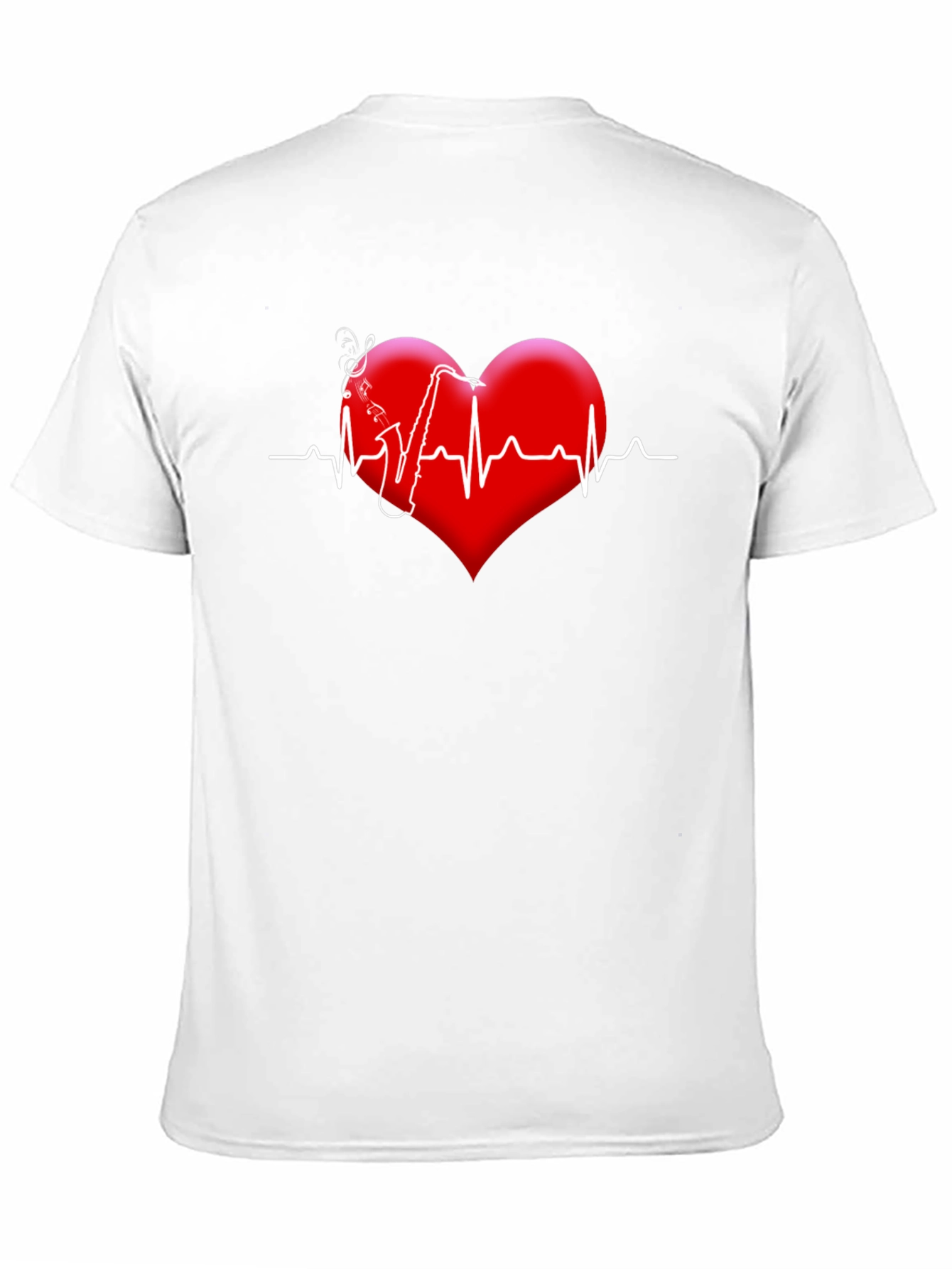 Saxophone Heartbeat Graphic Tee
