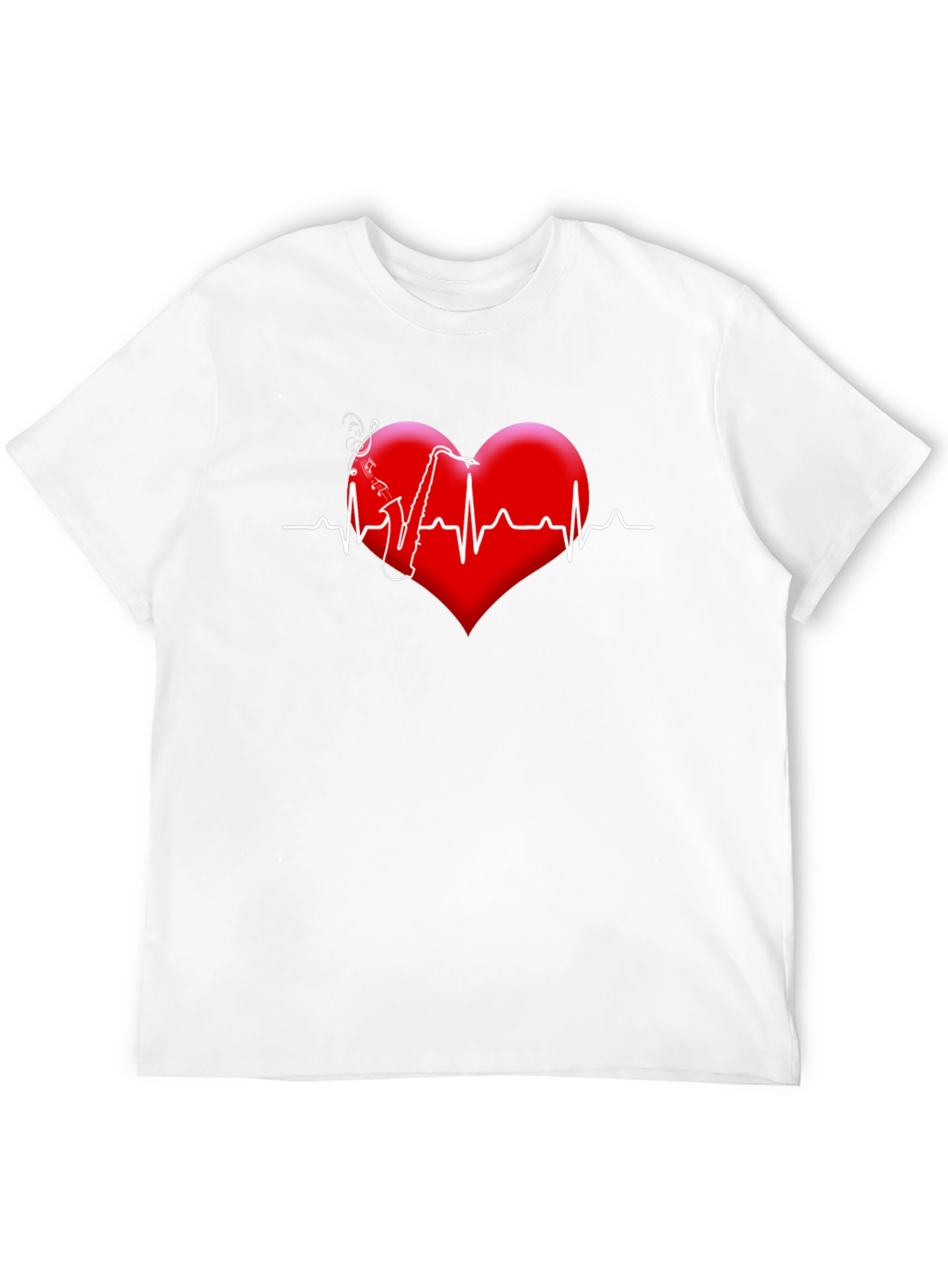 Saxophone Heartbeat Graphic Tee