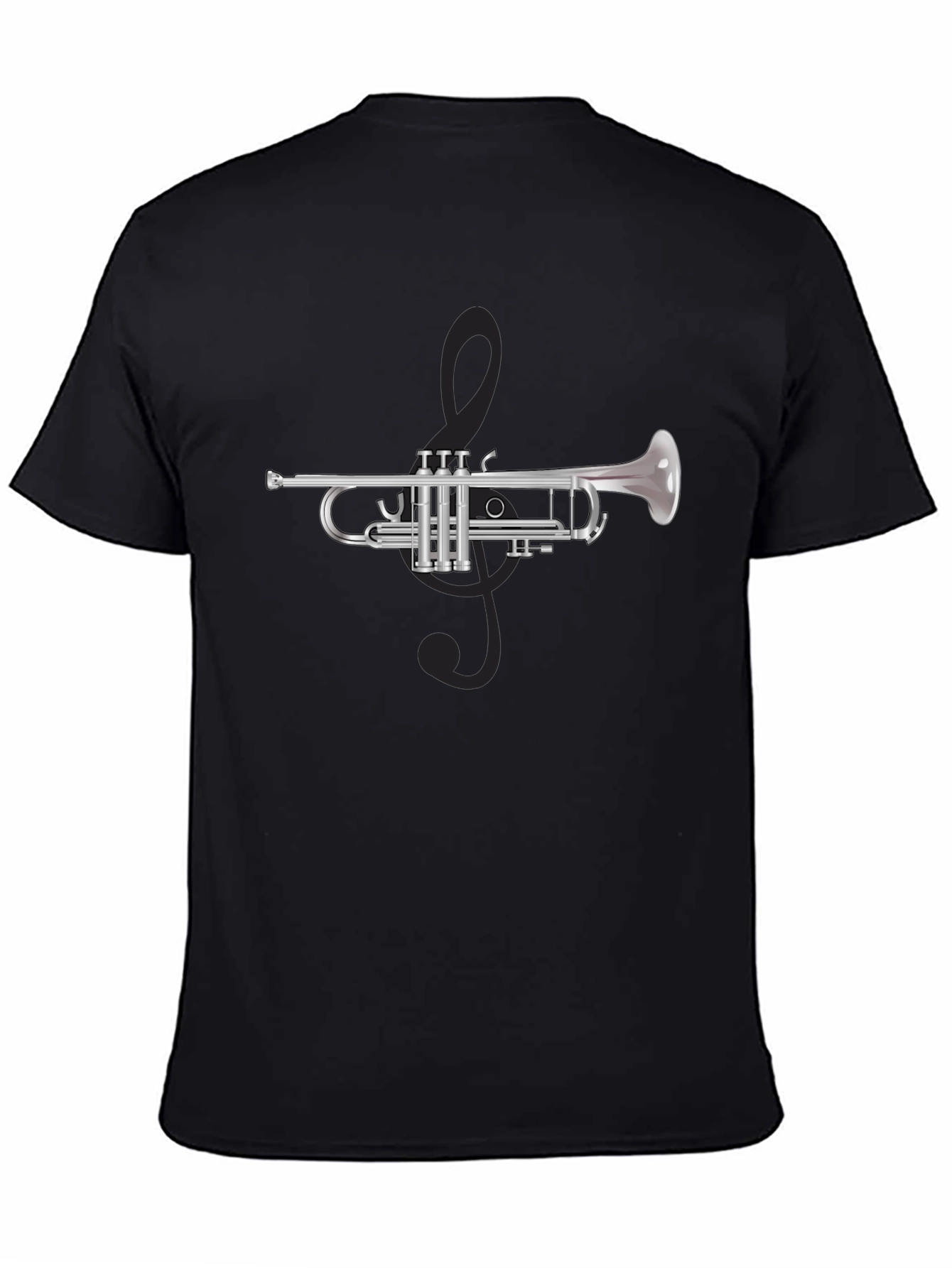 Trumpet Music Tee - Black Cotton Blend