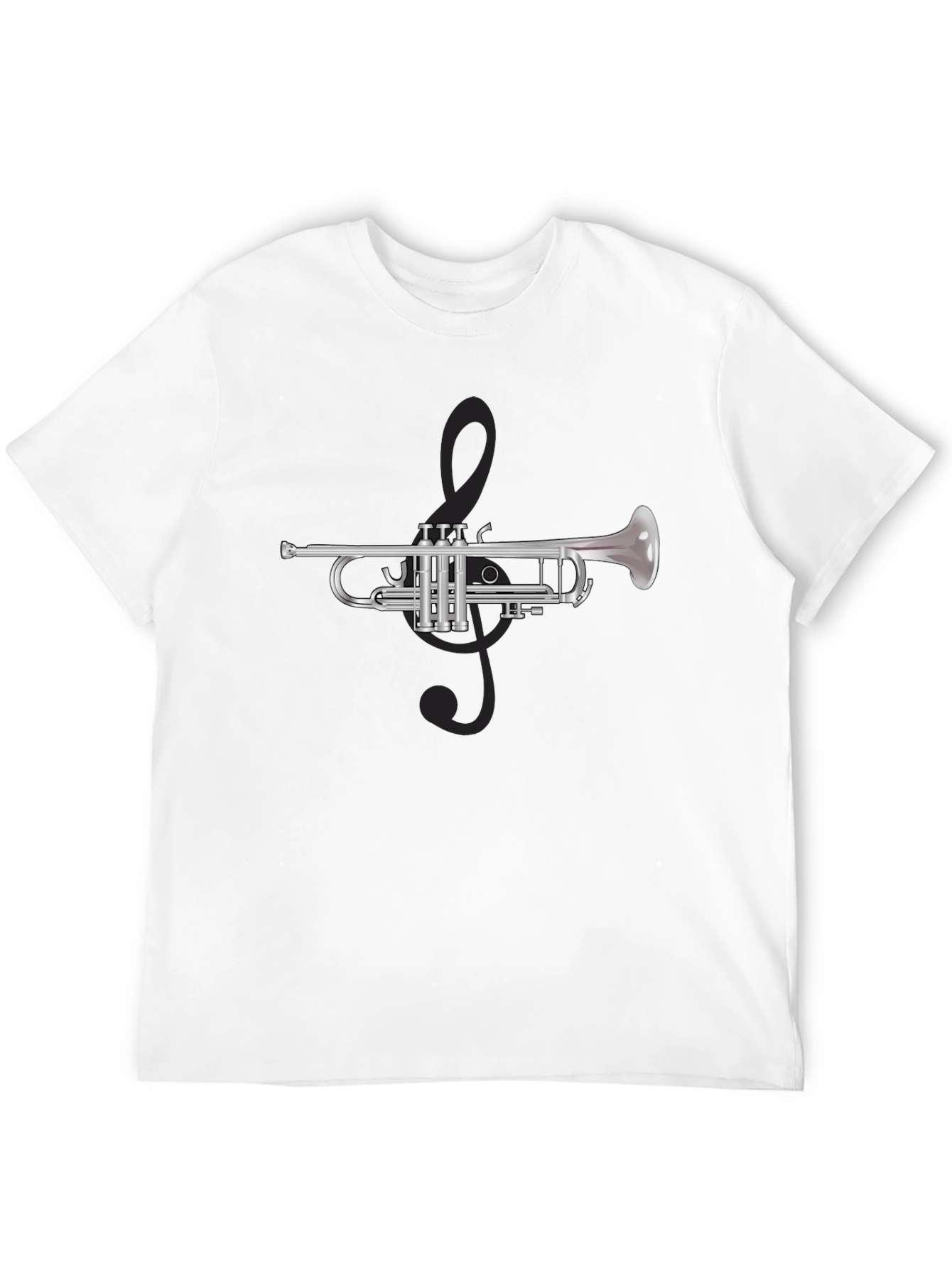 Trumpet Music Tee - Black Cotton Blend