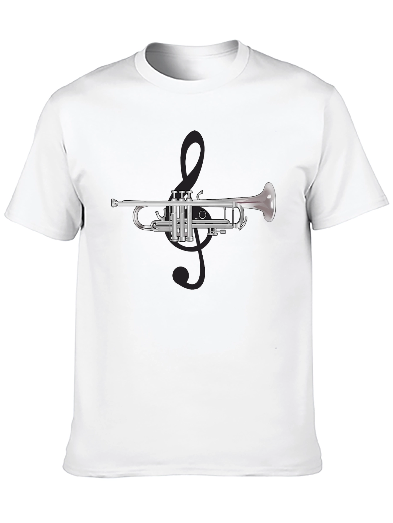 Trumpet Music Tee - Black Cotton Blend
