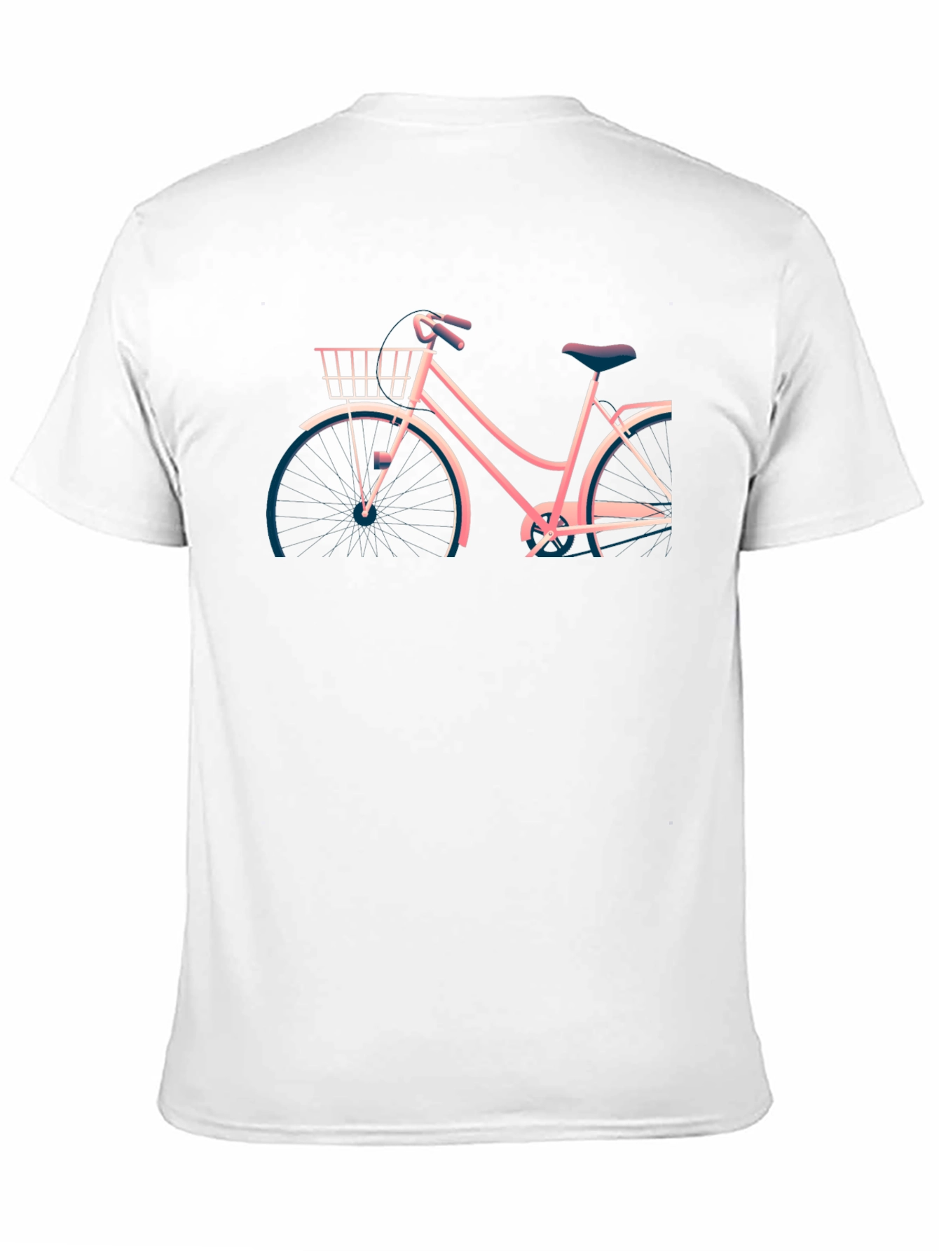 Retro Bicycle Graphic Tee - Black Cotton T-Shirt