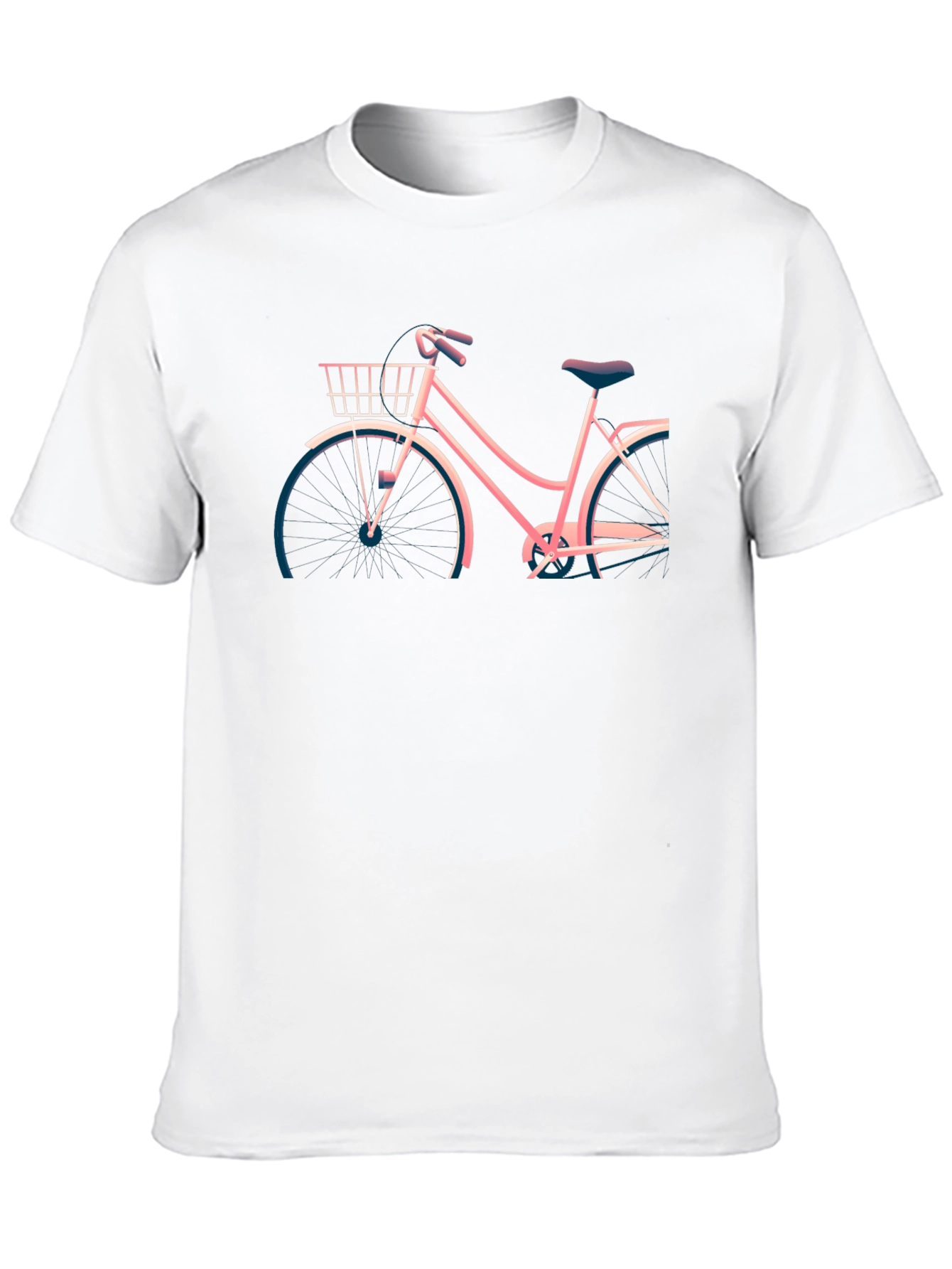 Retro Bicycle Graphic Tee - Black Cotton T-Shirt