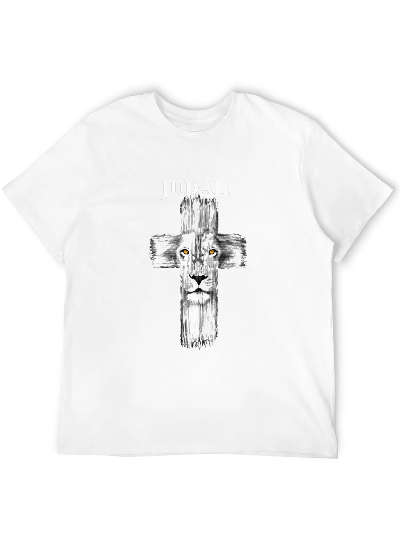 Judah Lion Cross Graphic T-Shirt - Black