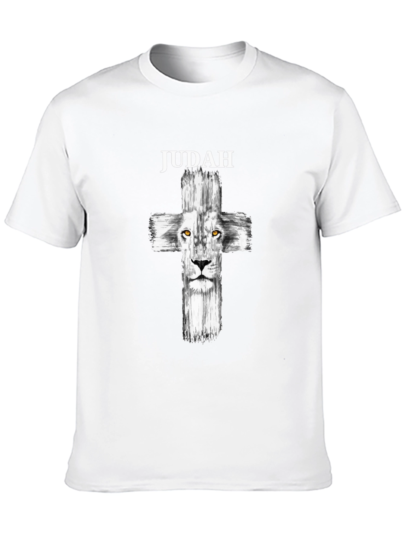 Judah Lion Cross Graphic T-Shirt - Black