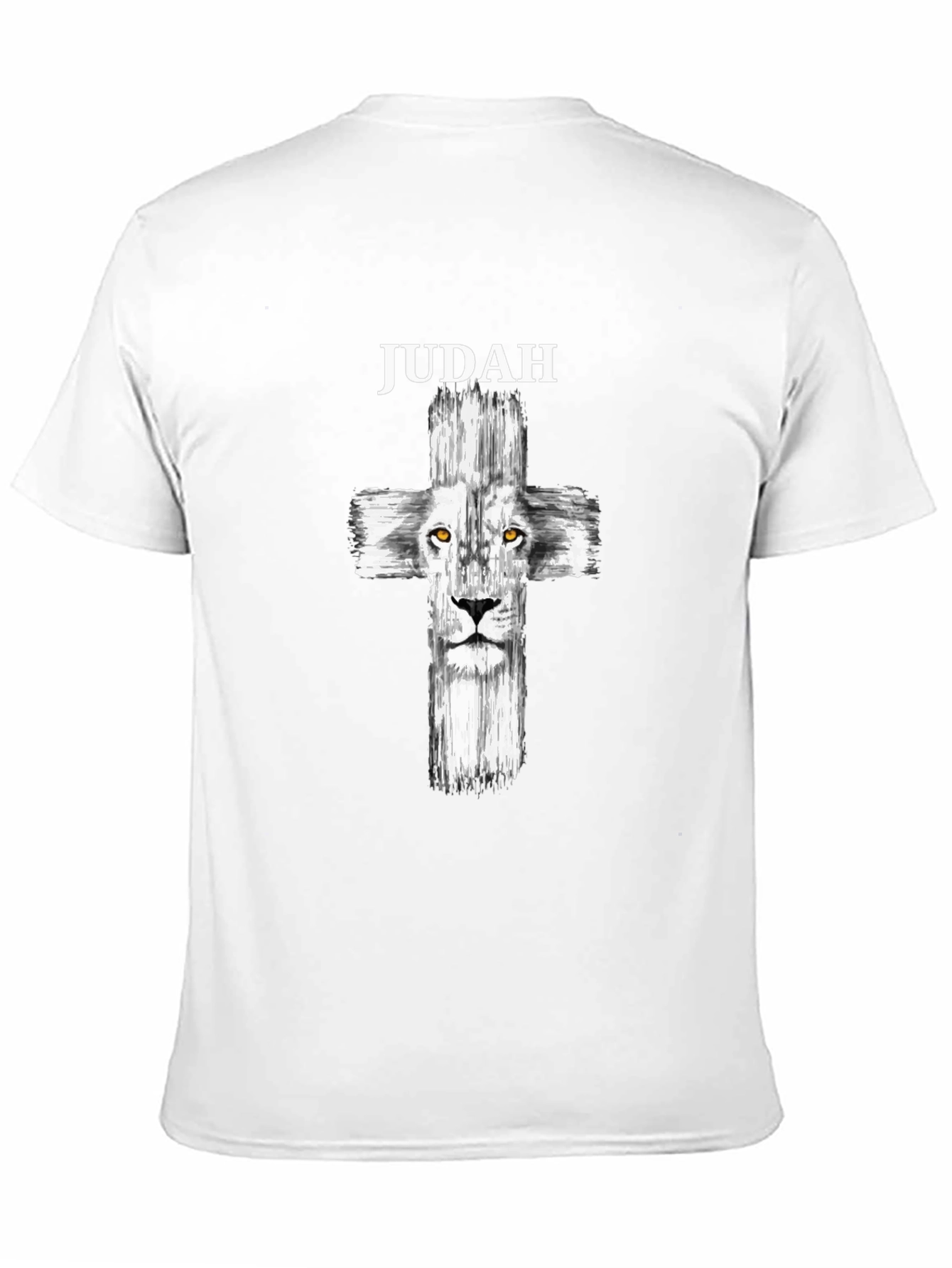 Judah Lion Cross Graphic T-Shirt - Black
