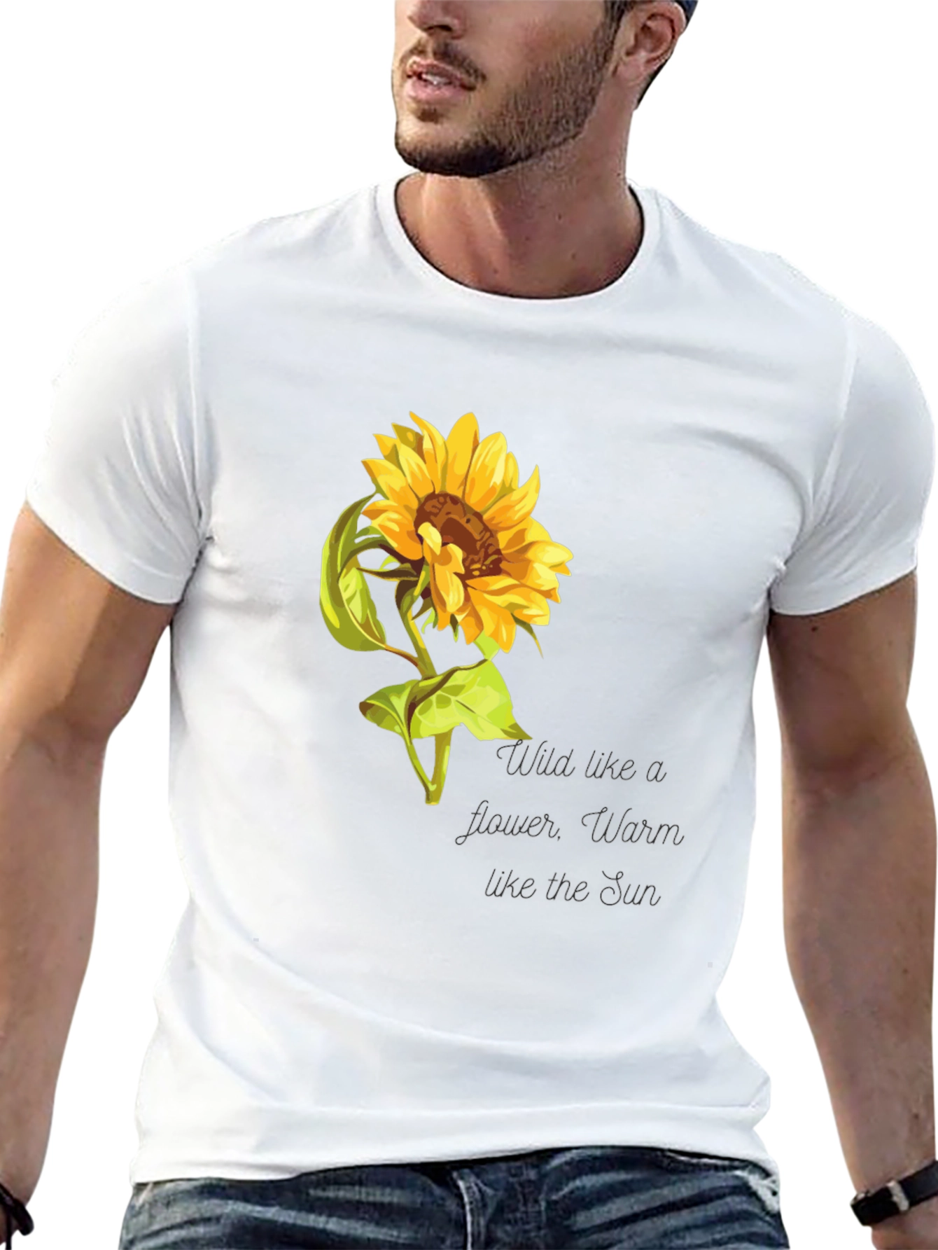 Sunflower Graphic Print Crew Neck Tee