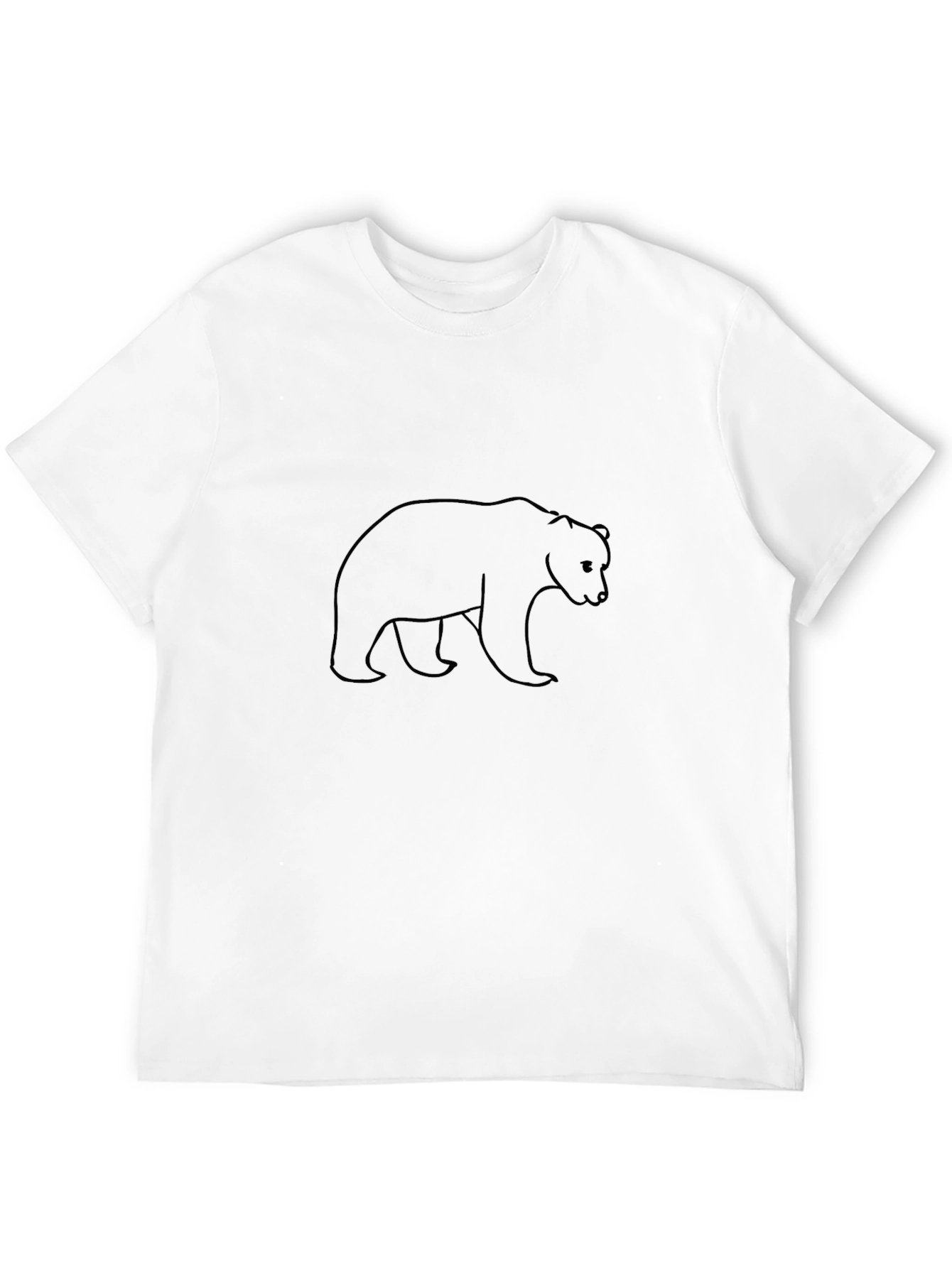 Black Bear Outline T-Shirt - Mens Basic Tee