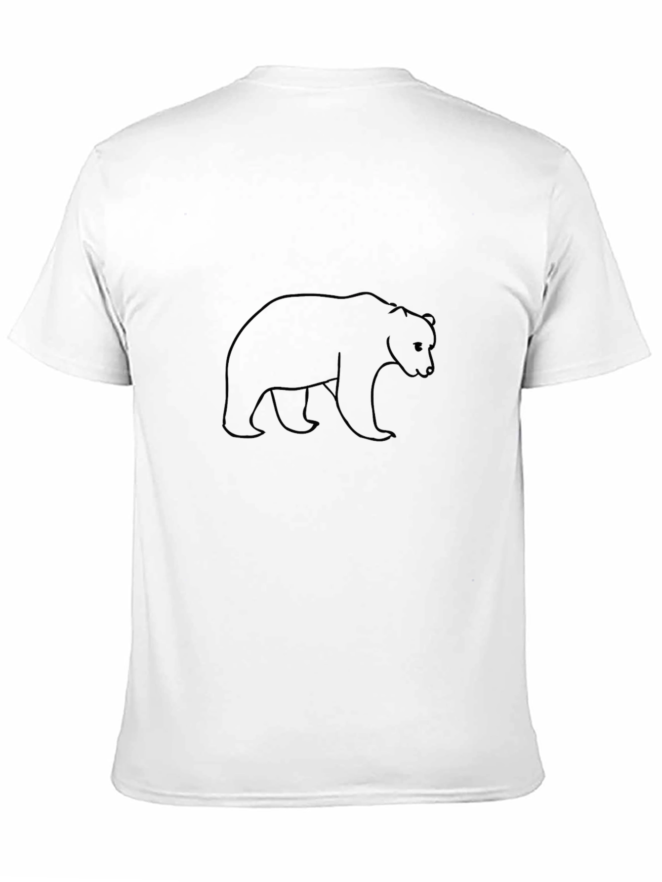 Black Bear Outline T-Shirt - Mens Basic Tee