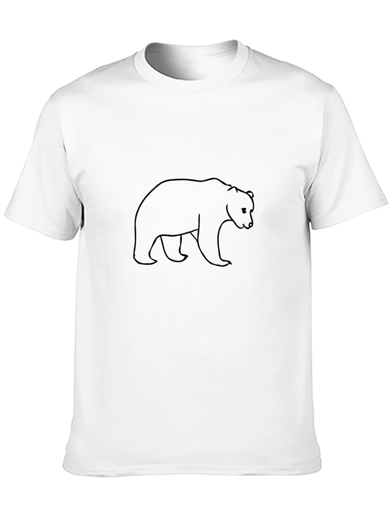 Black Bear Outline T-Shirt - Mens Basic Tee