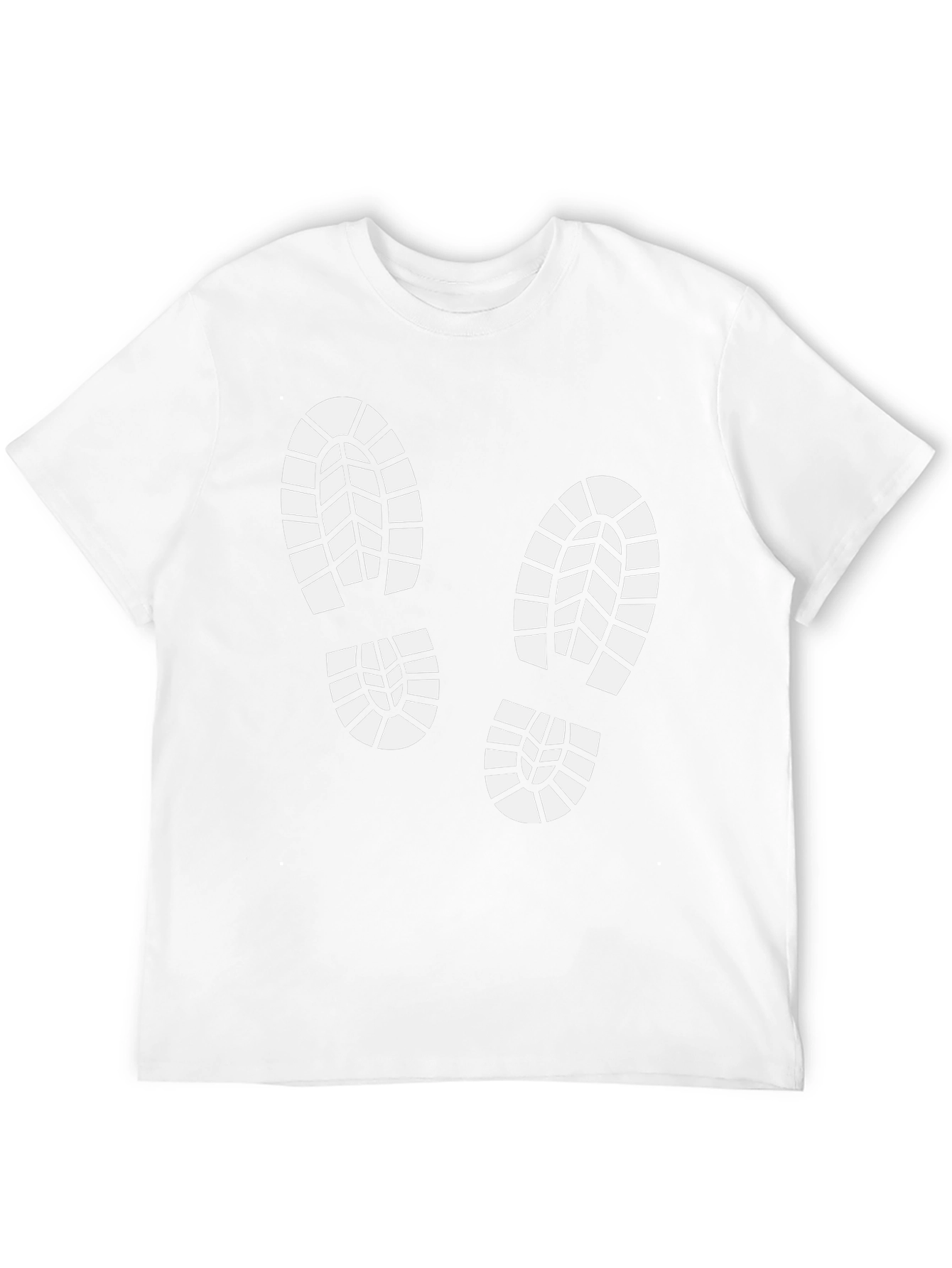 Footprint Graphic Tee - Black Cotton T-Shirt