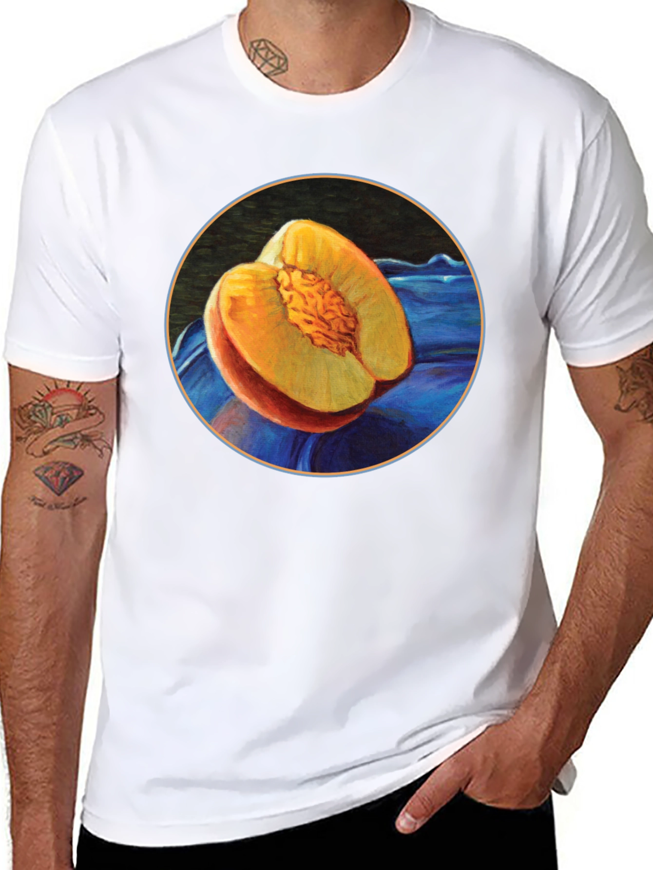 Peach T-Shirt - Fruit Graphic Tee