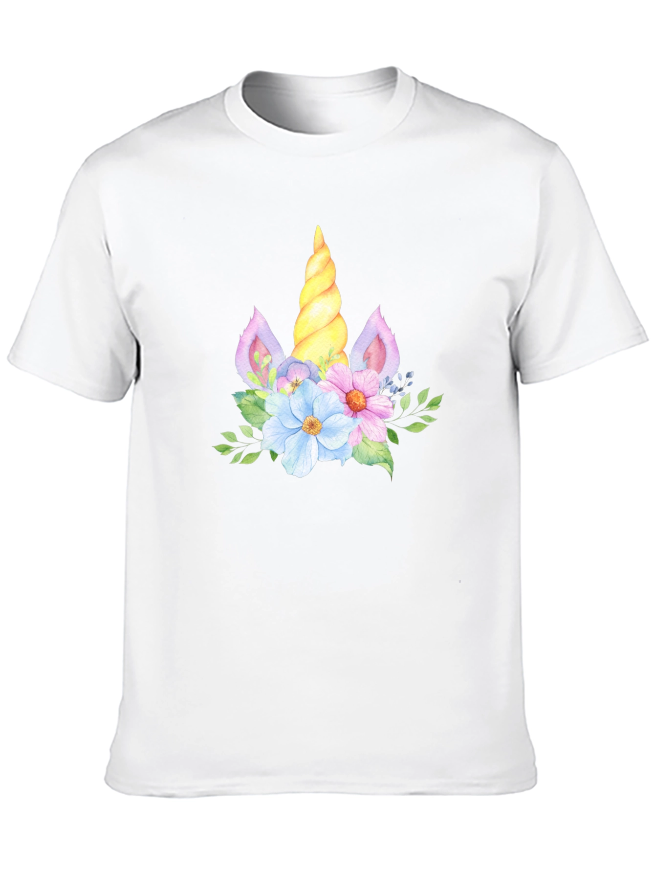 Unicorn Floral T-Shirt - Black
