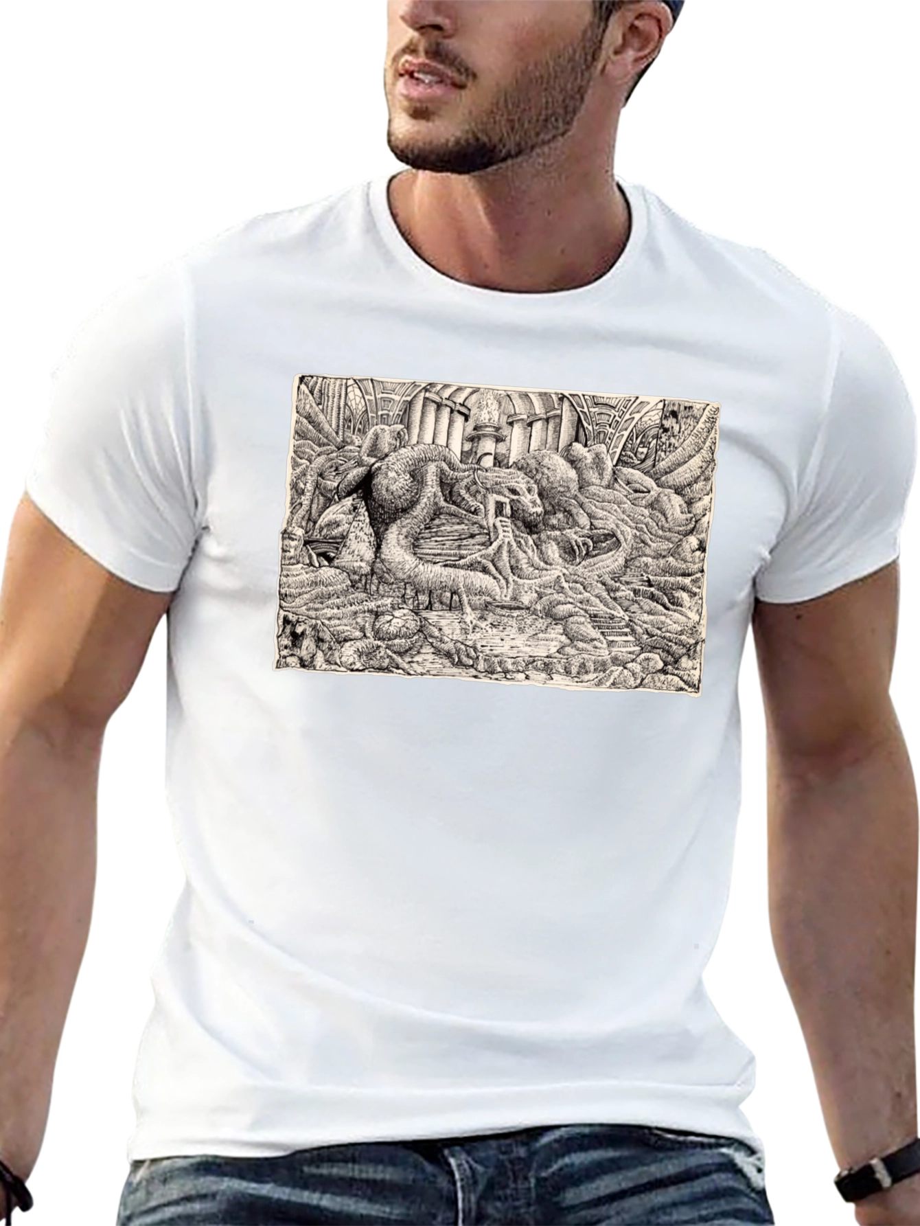 Graphic Dragon Art Black T-Shirt