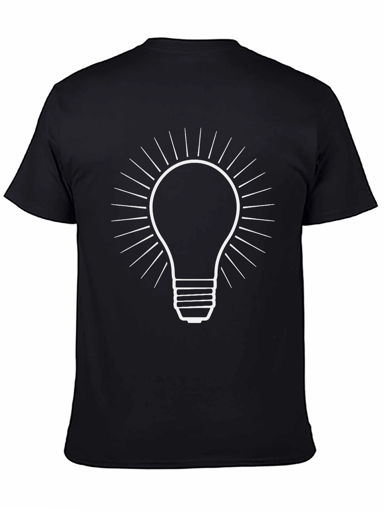 Light Bulb Graphic Tee - Black Cotton Blend