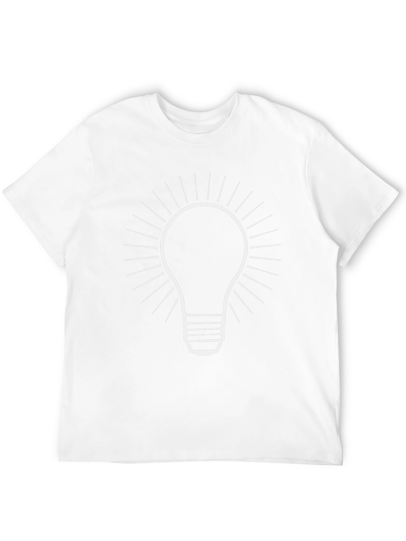 Light Bulb Graphic Tee - Black Cotton Blend