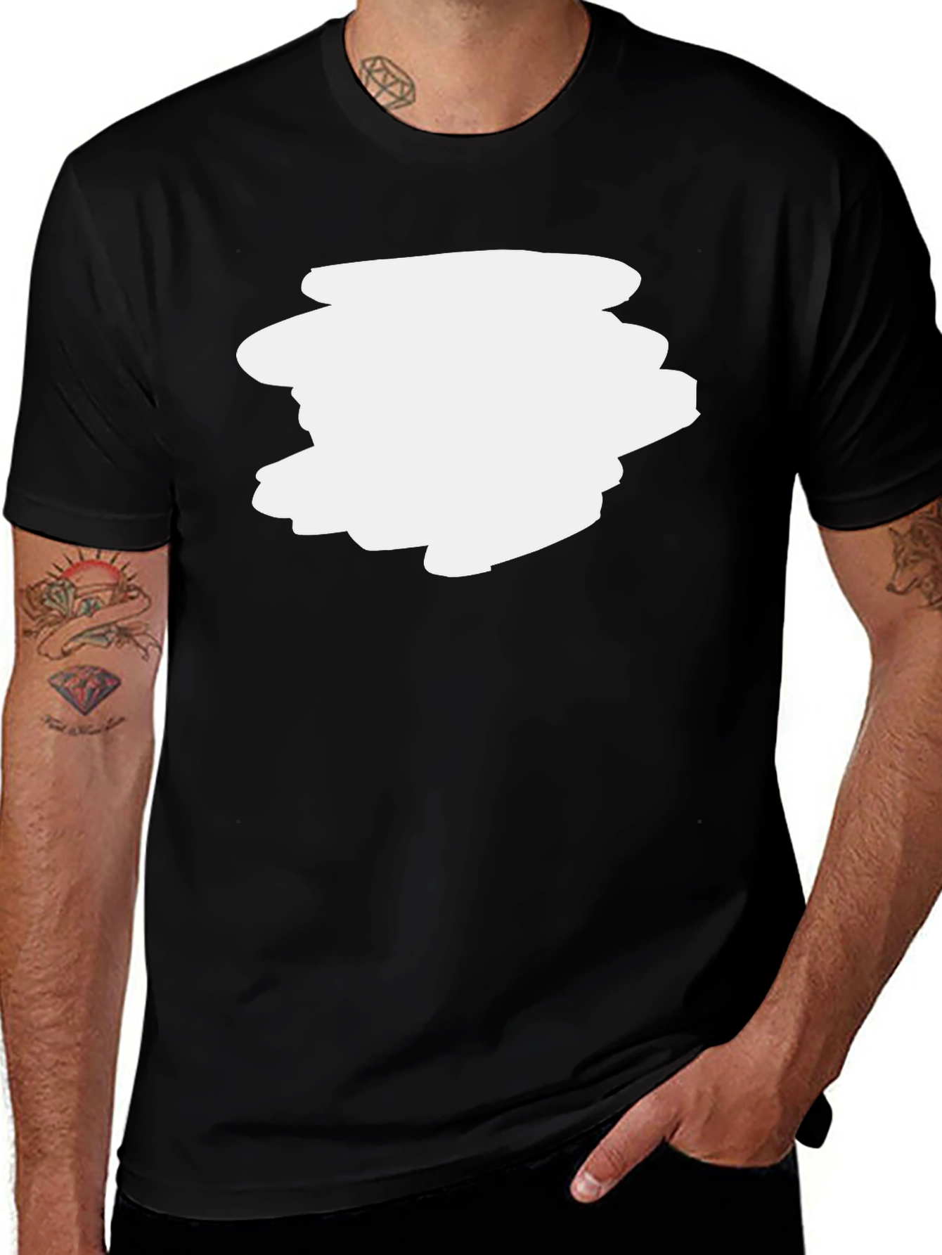 Mens Black Casual T-Shirt