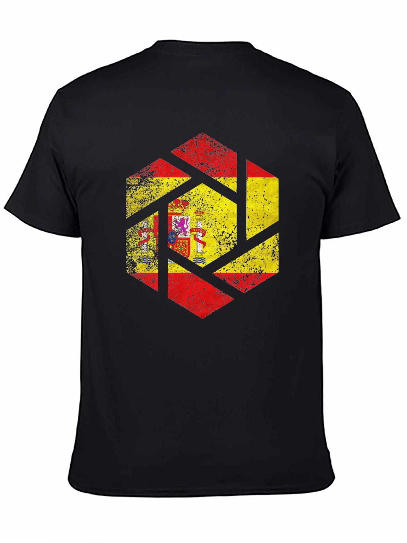 Spain Flag Distressed Graphic Tee