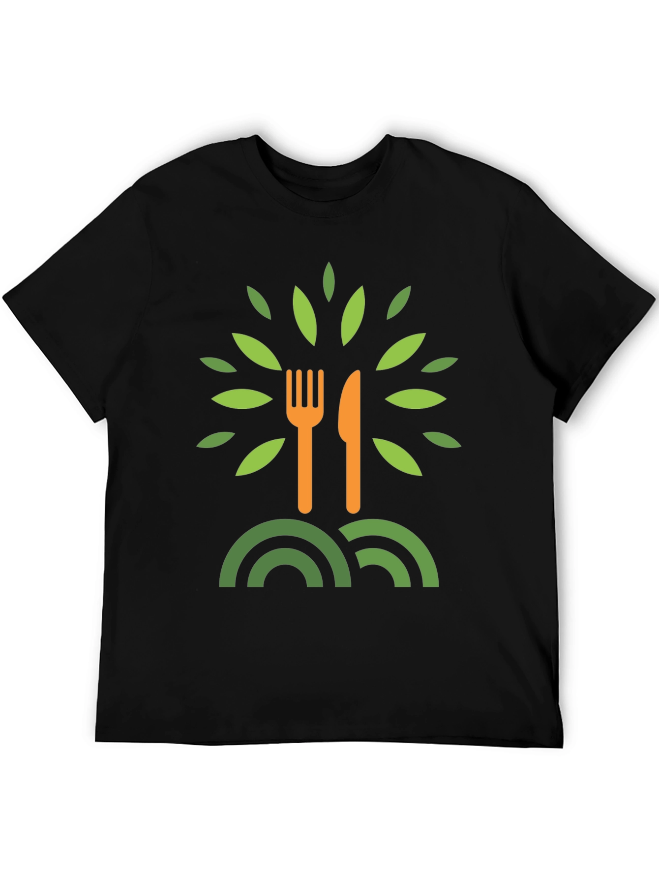 Eco-Friendly T-Shirt: Fork & Knife Tree Design