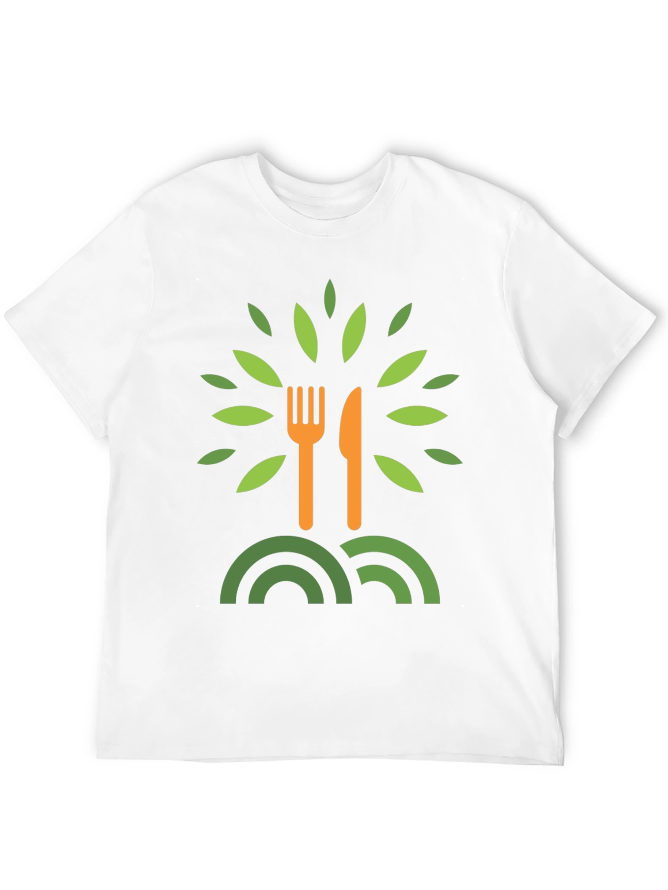 Eco-Friendly T-Shirt: Fork & Knife Tree Design