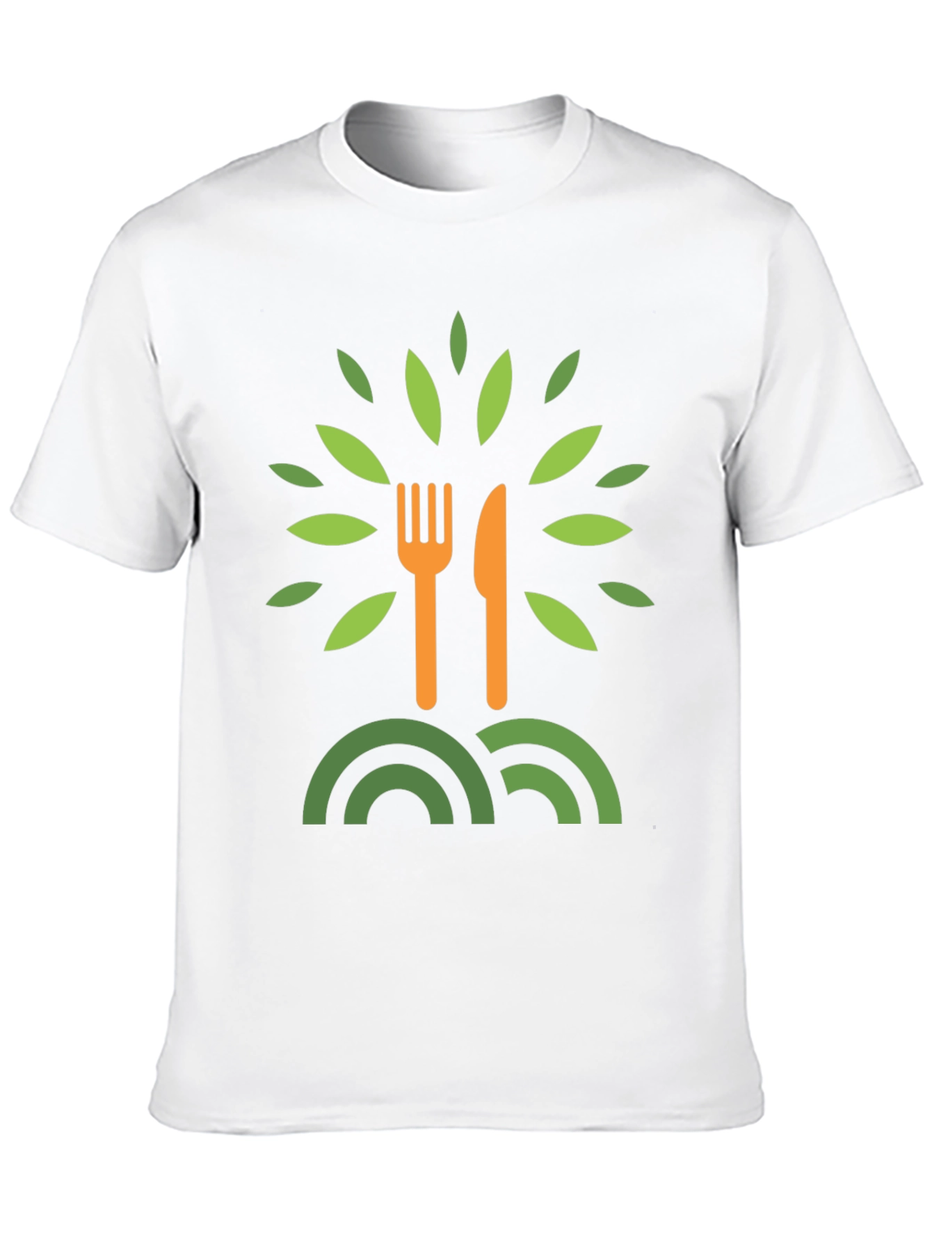 Eco-Friendly T-Shirt: Fork & Knife Tree Design