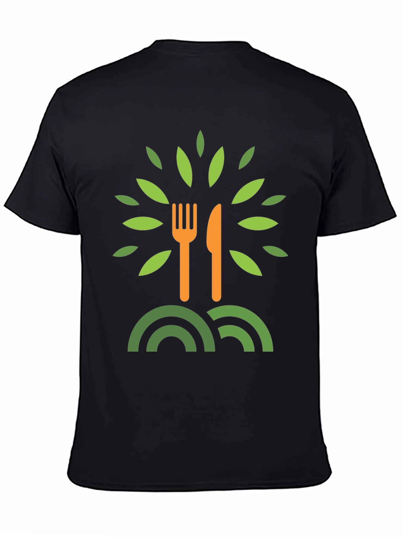 Eco-Friendly T-Shirt: Fork & Knife Tree Design