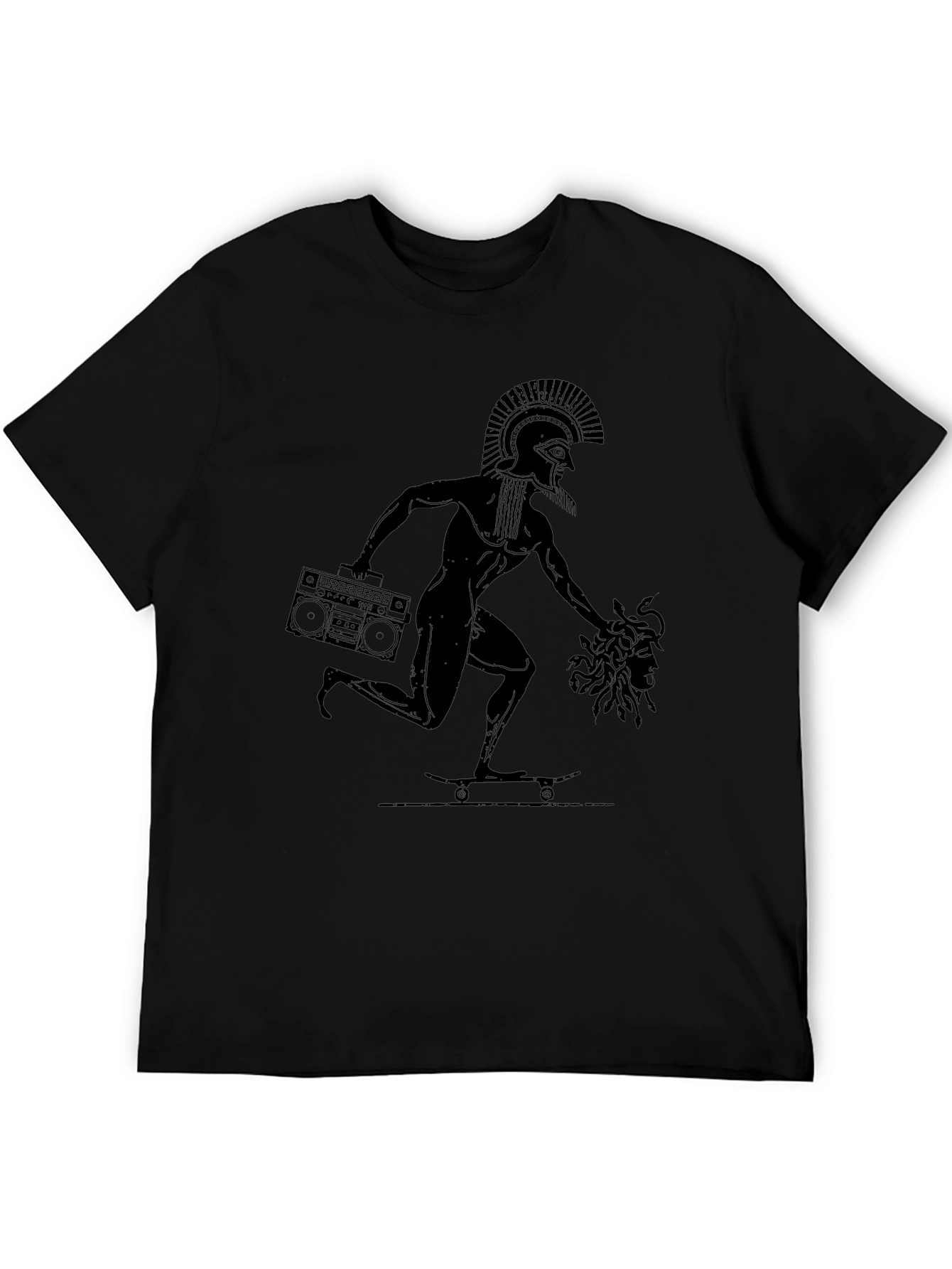 Retro Greek Skater Tee - Medusa Boombox