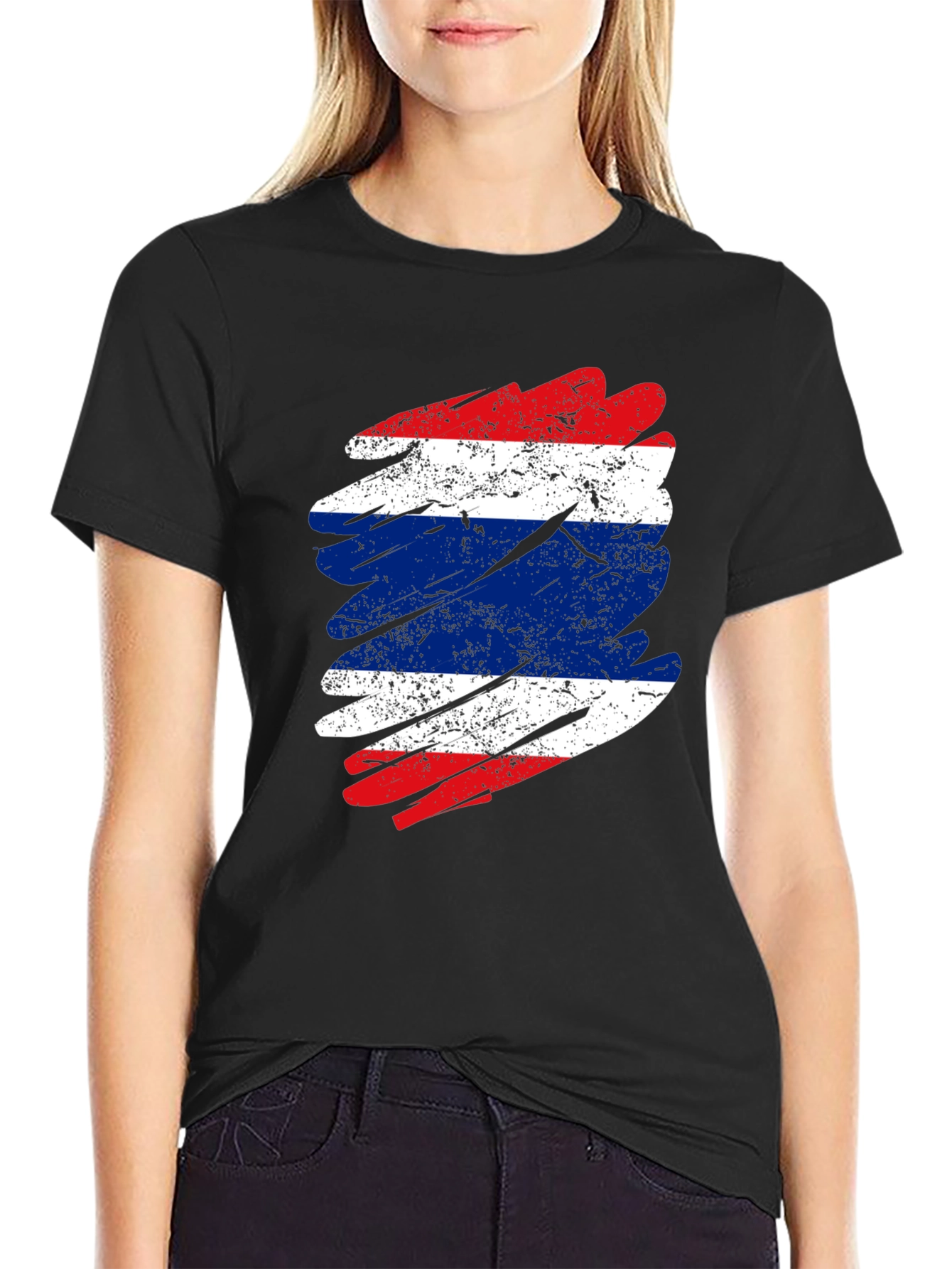 Thailand Flag T-Shirt Distressed Grunge Thai Pride