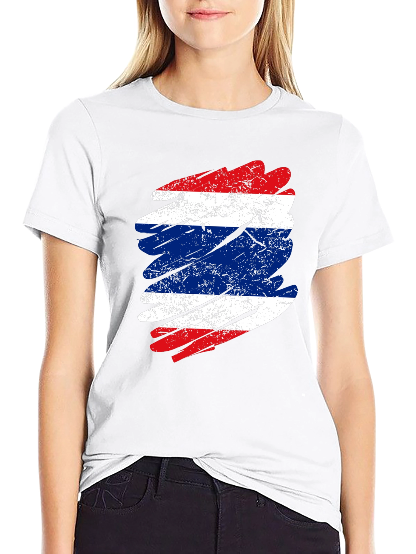 Thailand Flag T-Shirt Distressed Grunge Thai Pride