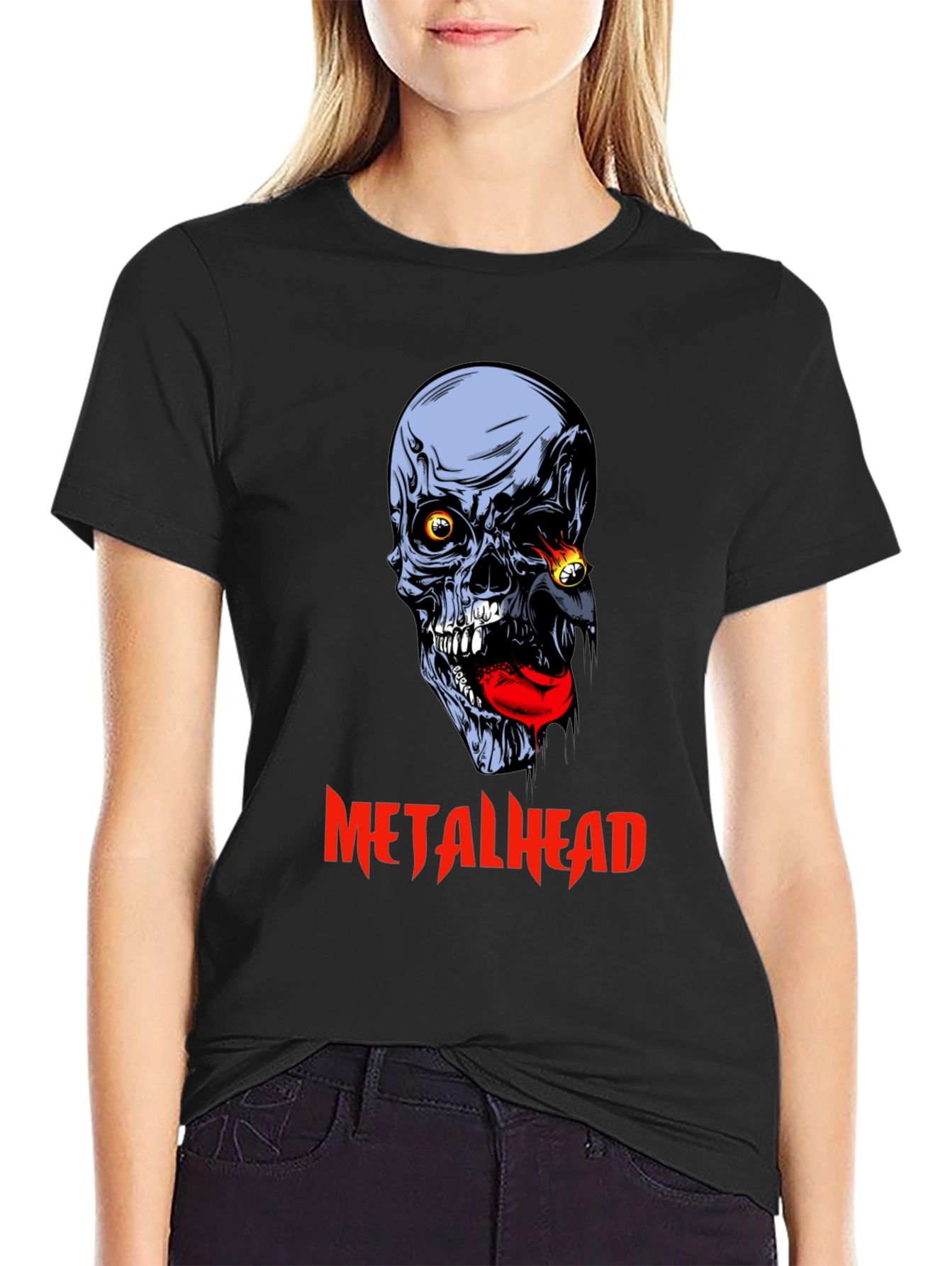 Metalhead Skull T-Shirt - Graphic Print
