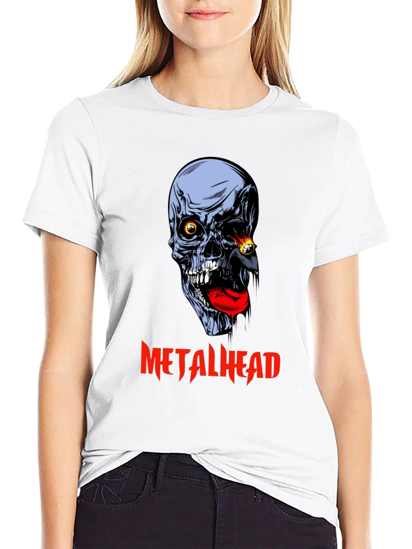 Metalhead Skull T-Shirt - Graphic Print