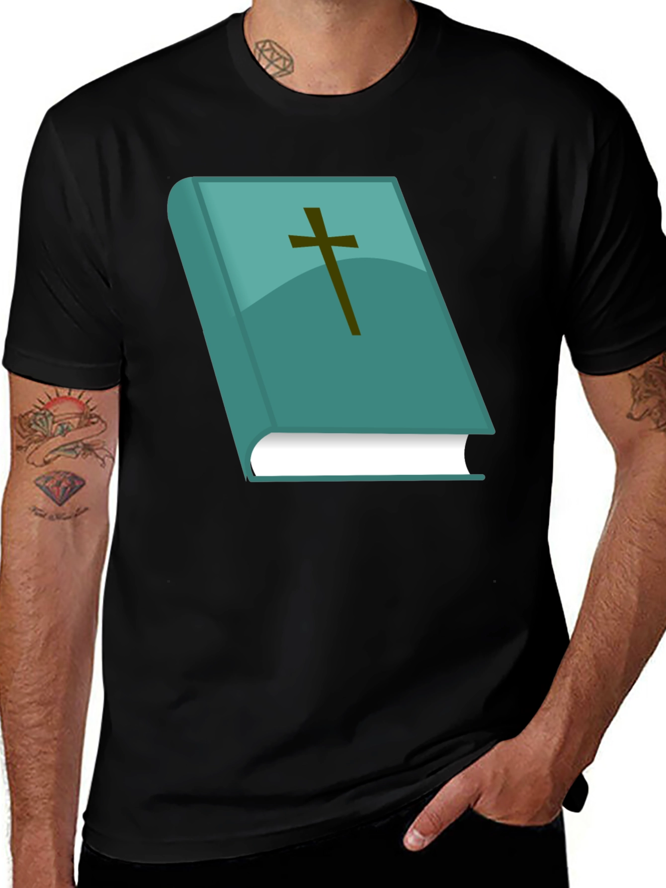 Faith Inspired Graphic Tee: Bible Cross