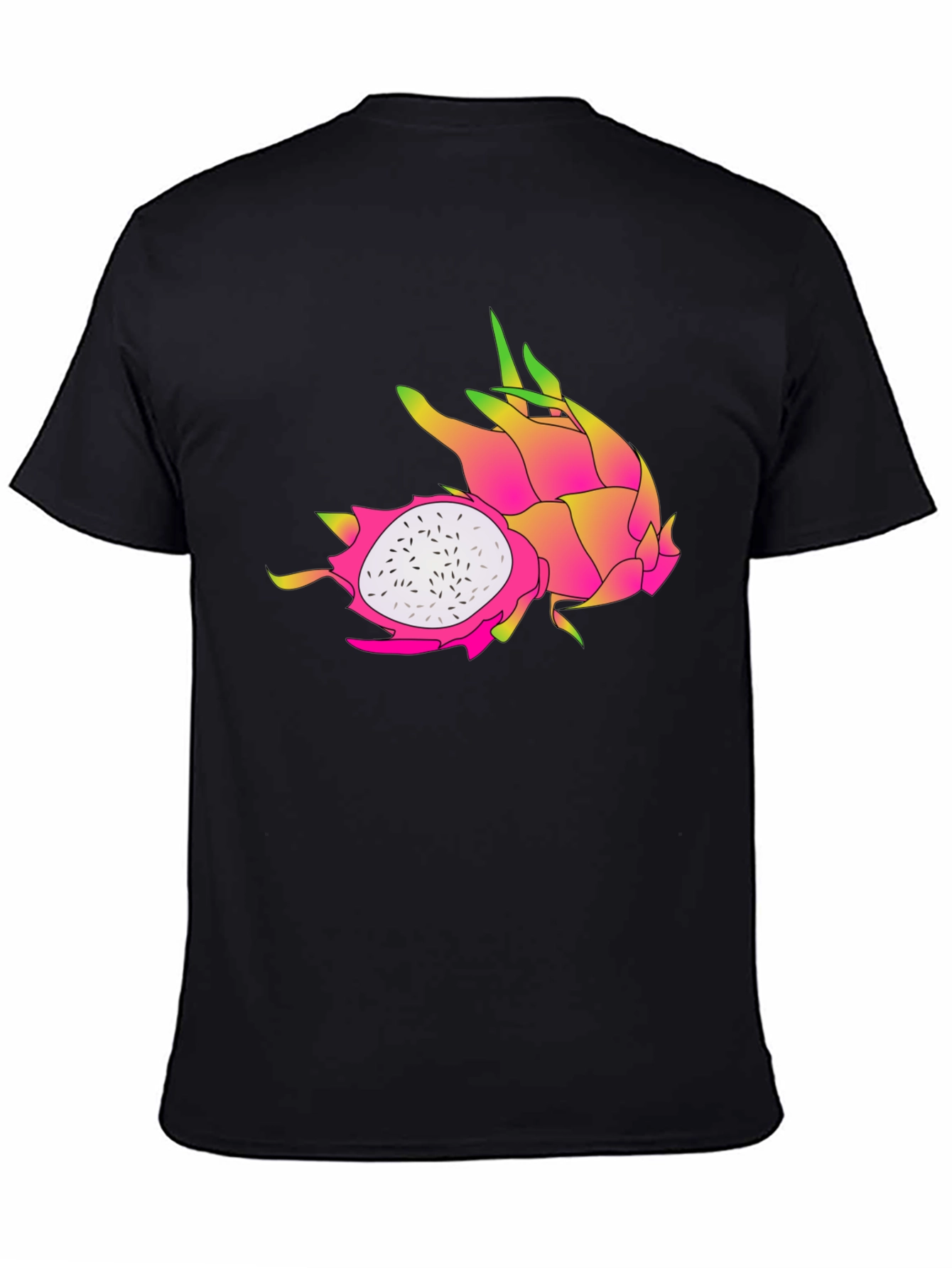 Dragon Fruit Graphic Black T-Shirt