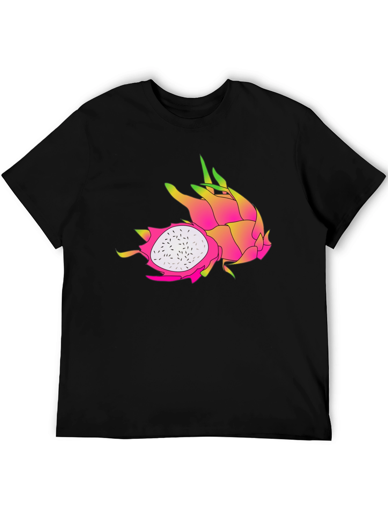 Dragon Fruit Graphic Black T-Shirt