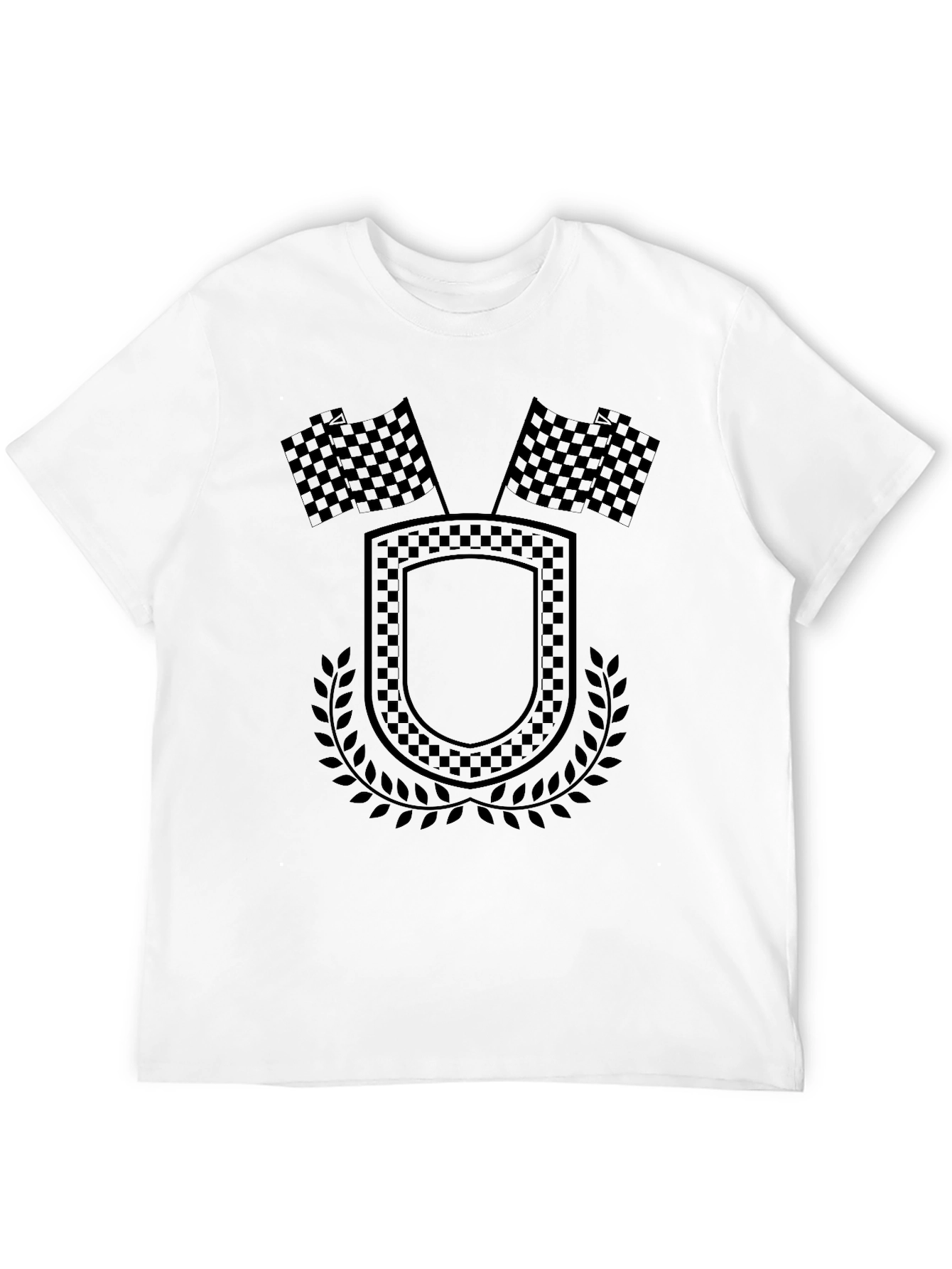 Black Racing Flags Graphic Tee
